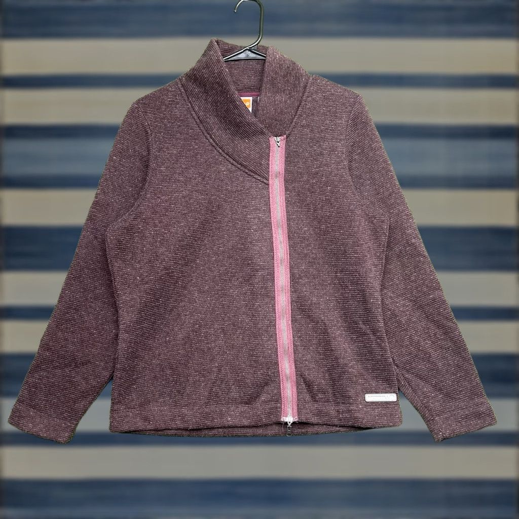 Merrell Merrell Jacket Womens Medium Wool Blend Full Zip Outdoor Gorpcore Warm Hiking Purple Wool Blend Lining Zip Pockets Logo Size M / US 6-8 / IT 42-44 - 1 Thumbnail
