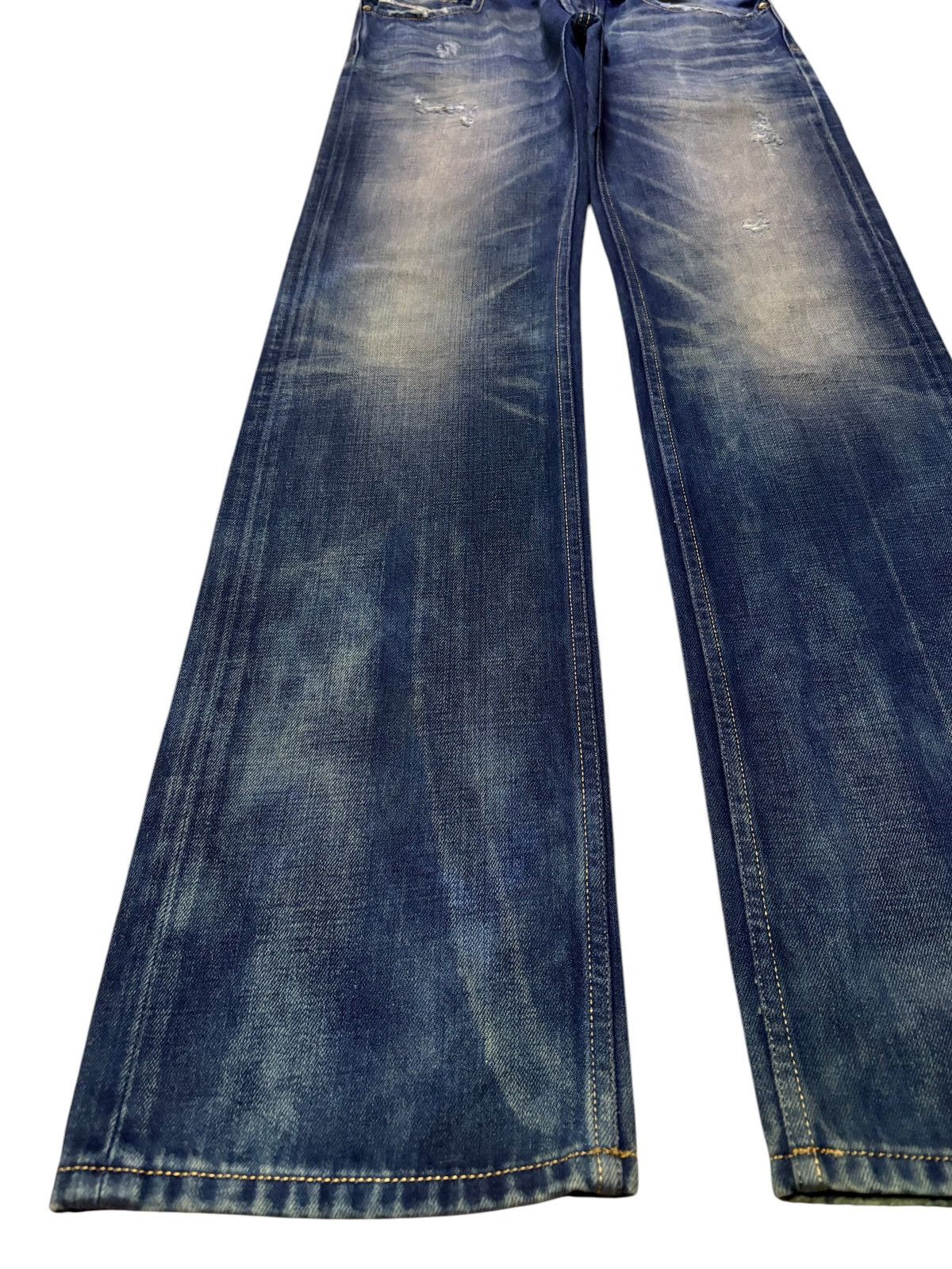 Diesel Vintage Diesel Larkee Rusty Mud Wash Distressed Loose Jeans Size US 31 - 7 Thumbnail