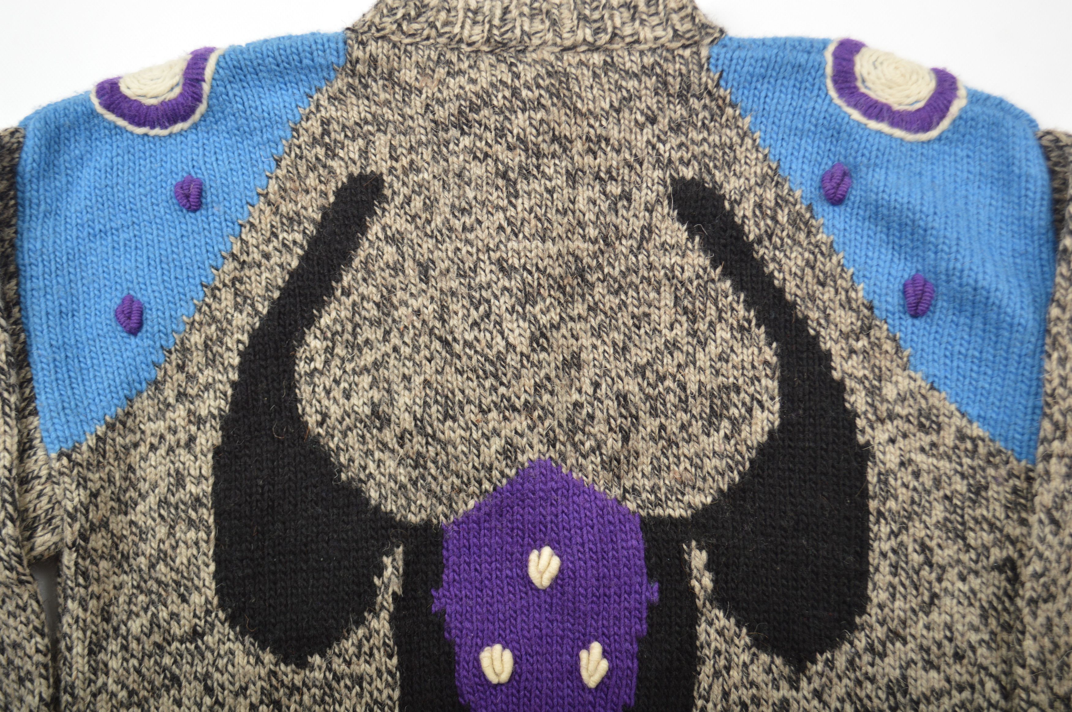 Dale Of Norway × Vintage Unisex Vintage Wool Abstract Knit Longhorn Sweater Size L / US 10 / IT 46 - 5 Thumbnail