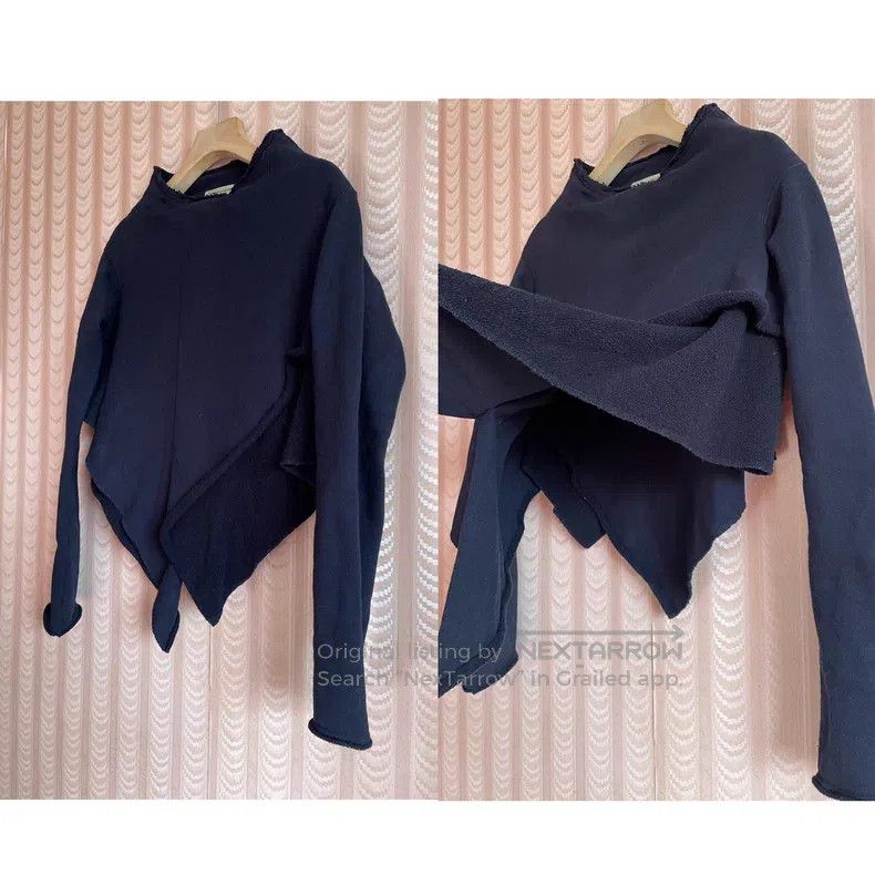 Comme des Garcons Comme Des Garcons Navy Blue Dark Blue Asymmetrical Long Sl Size S / US 4 / IT 40 - 4 Thumbnail