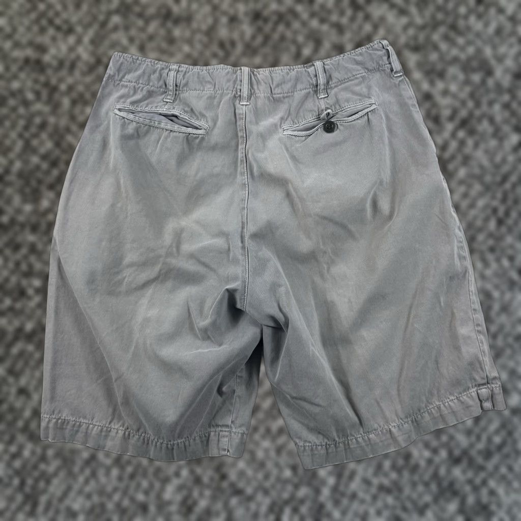 VINTAGE Abercrombie & Fitch Shorts Mens 33 Beige Chino Pockets Drawstring 90s Army Outdoor Distressed Casual
