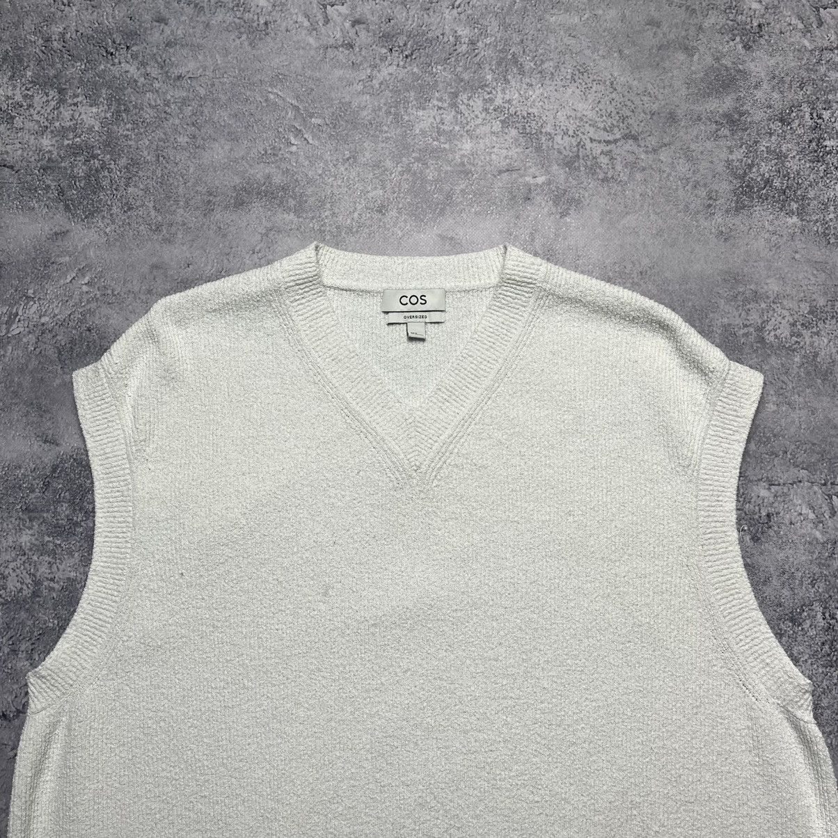 Cos × Designer COS White Knitted Oversized Vest Streetwear Y2K Designer Size M / US 6-8 / IT 42-44 - 2 Thumbnail