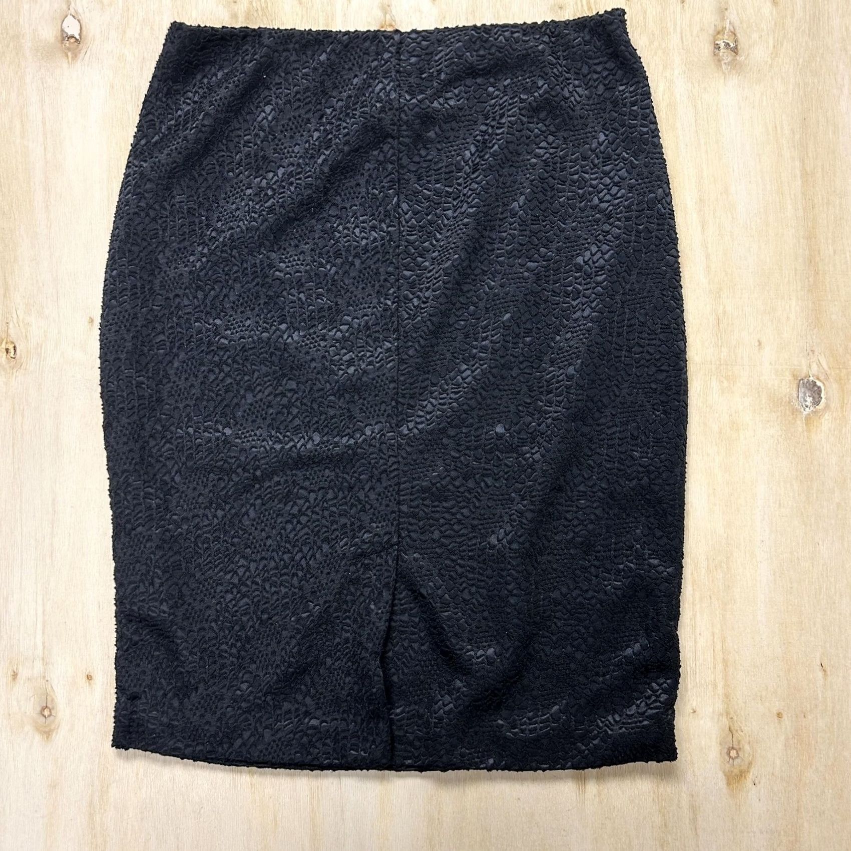 Mossimo Mossimo Skirt Womens Medium Black Lace Pencil Knee Length Lined Stretch Office Size 32" / US 10 / IT 46 - 3 Thumbnail