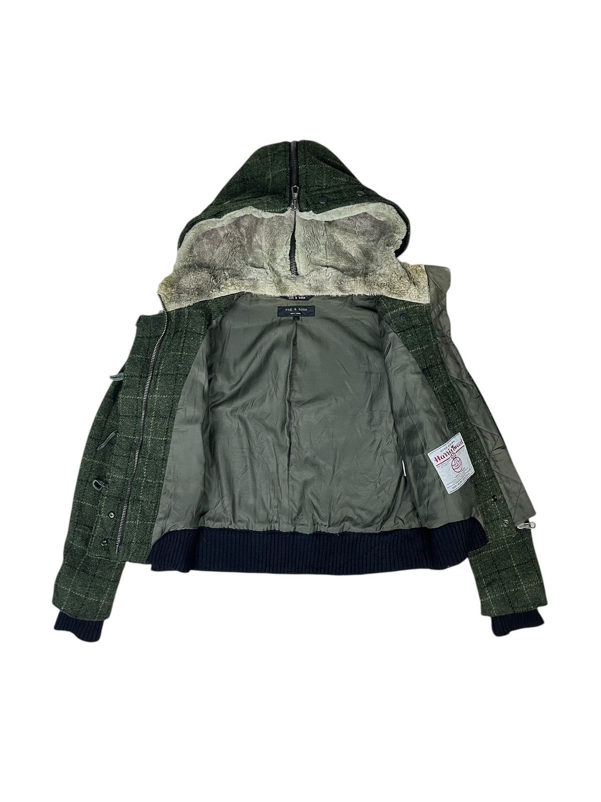Harris Tweed Rag & Bone Harris Tweed Lampo Zipper Italian Lamb Shearling Size XS / US 0-2 / IT 36-38 - 14 Thumbnail