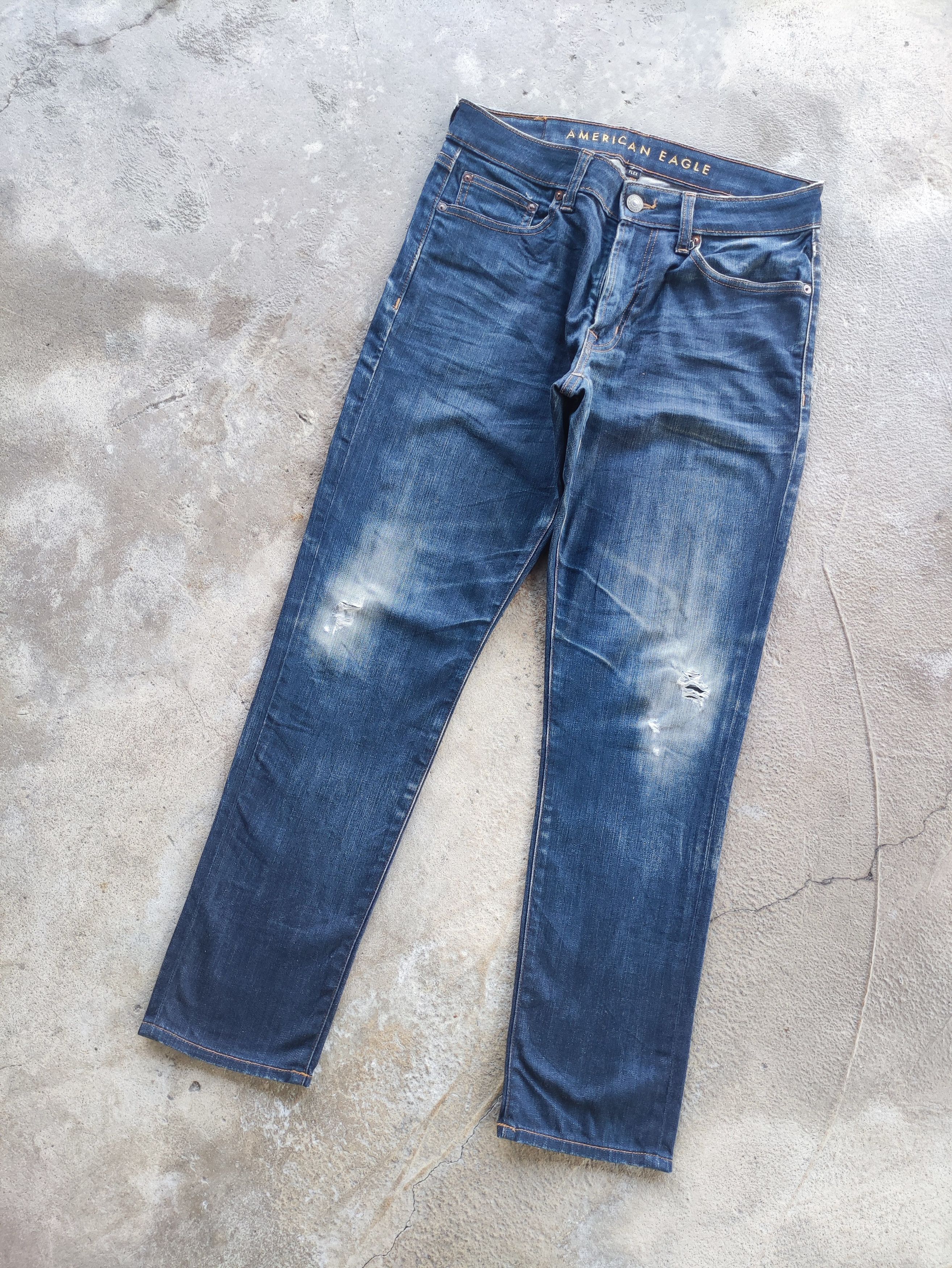 American Eagle Outfitters Vintage American Eagle Distress Denim Faded Pants Size US 33 - 2 Thumbnail