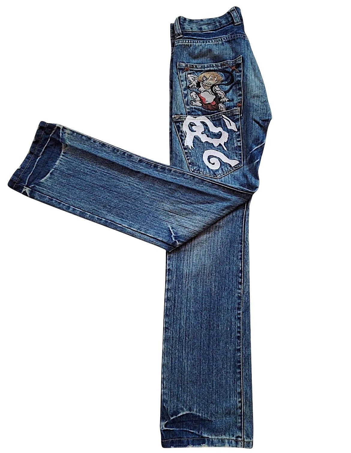 Japanese Brand Japanese Gaijin Embroidery Tatoo Traditional Japan Jeans Size US 31 - 8 Thumbnail
