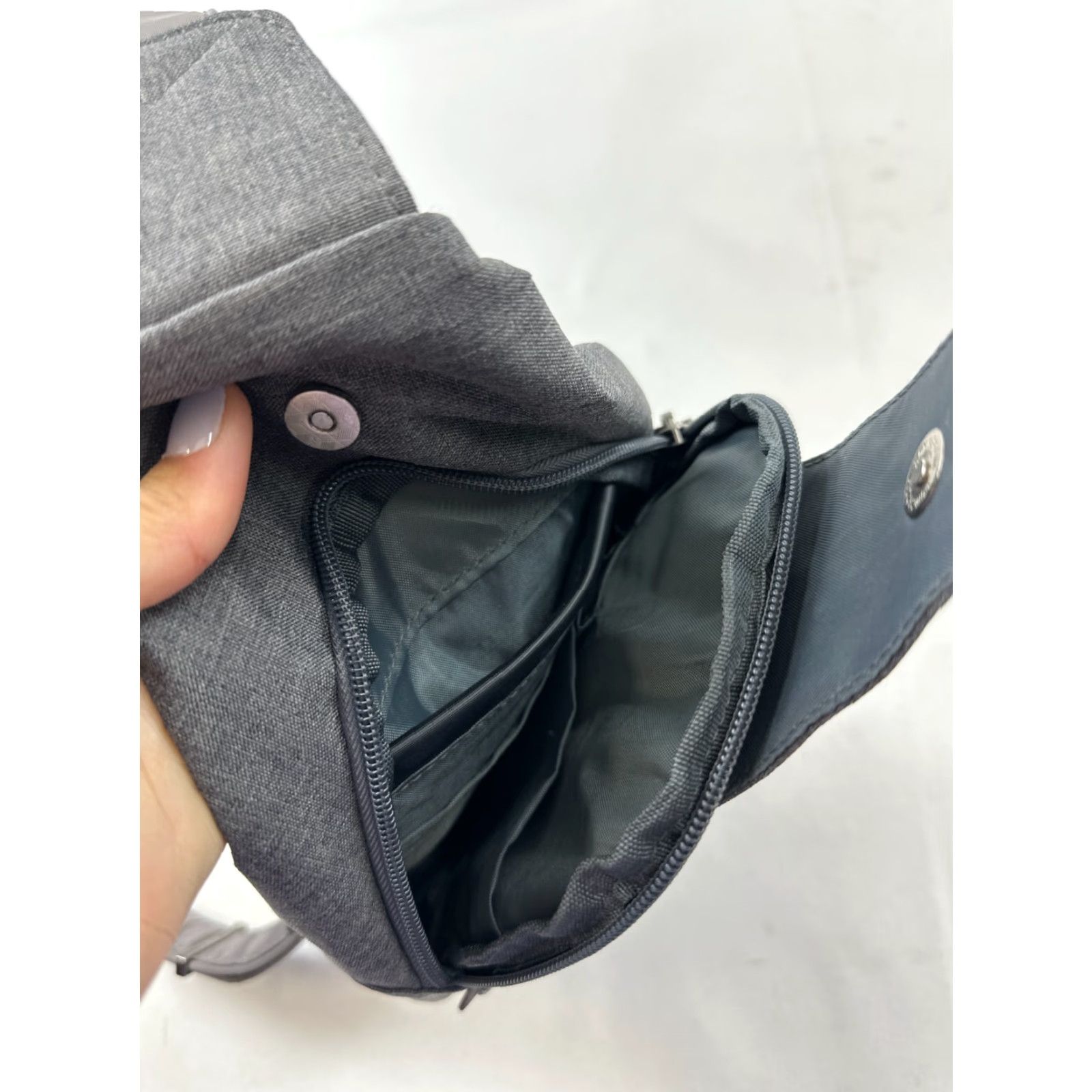 Vintage Waterfly Backpack Womens Gray Crossbody Sling Defender Anti-Theft One Shoulder Size ONE SIZE - 3 Thumbnail