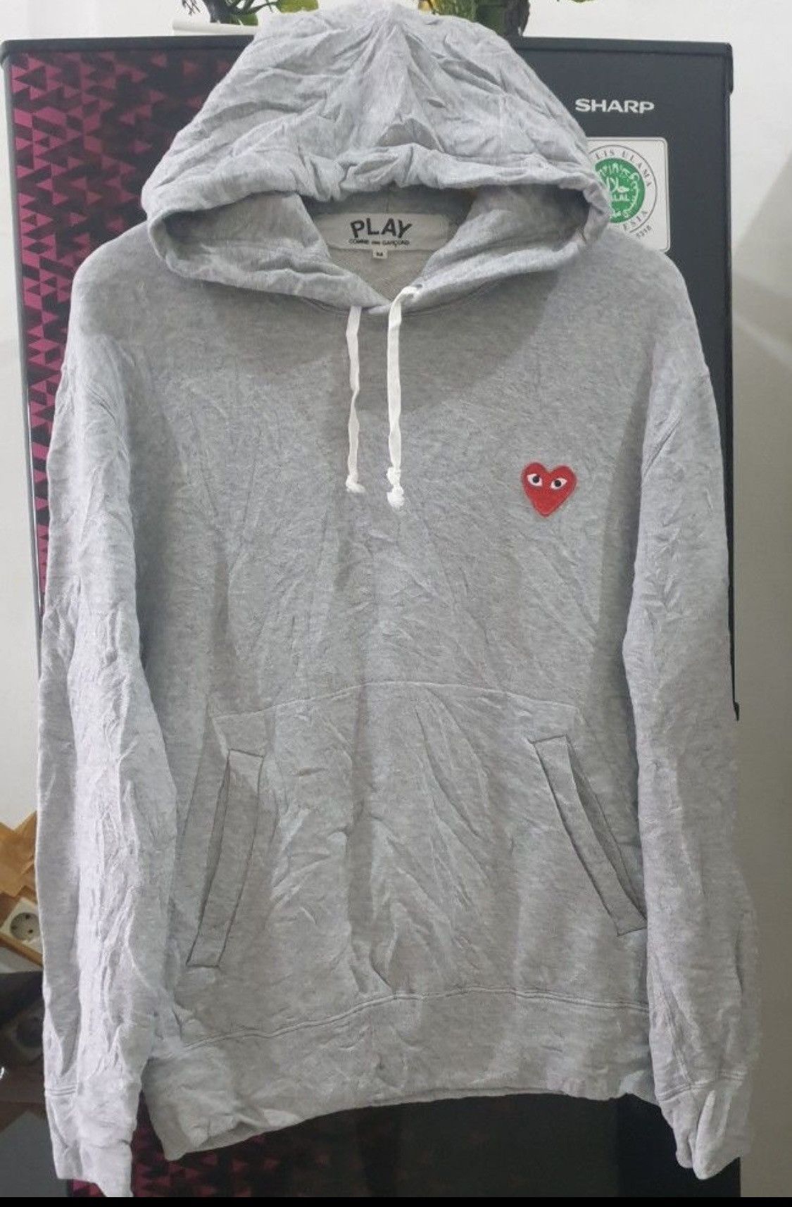 image of Comme Des Garcons Commes Des Cargons Hoddie in Grey, Men's (Size Medium)