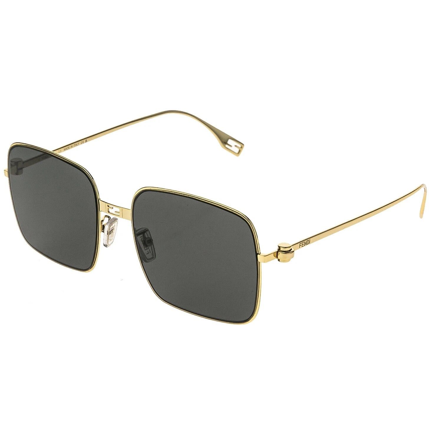 Fendi FENDI BAGUETTE 40123 Gold Fashion Sunglasses FE40123U 30A Size ONE SIZE - 9 Thumbnail