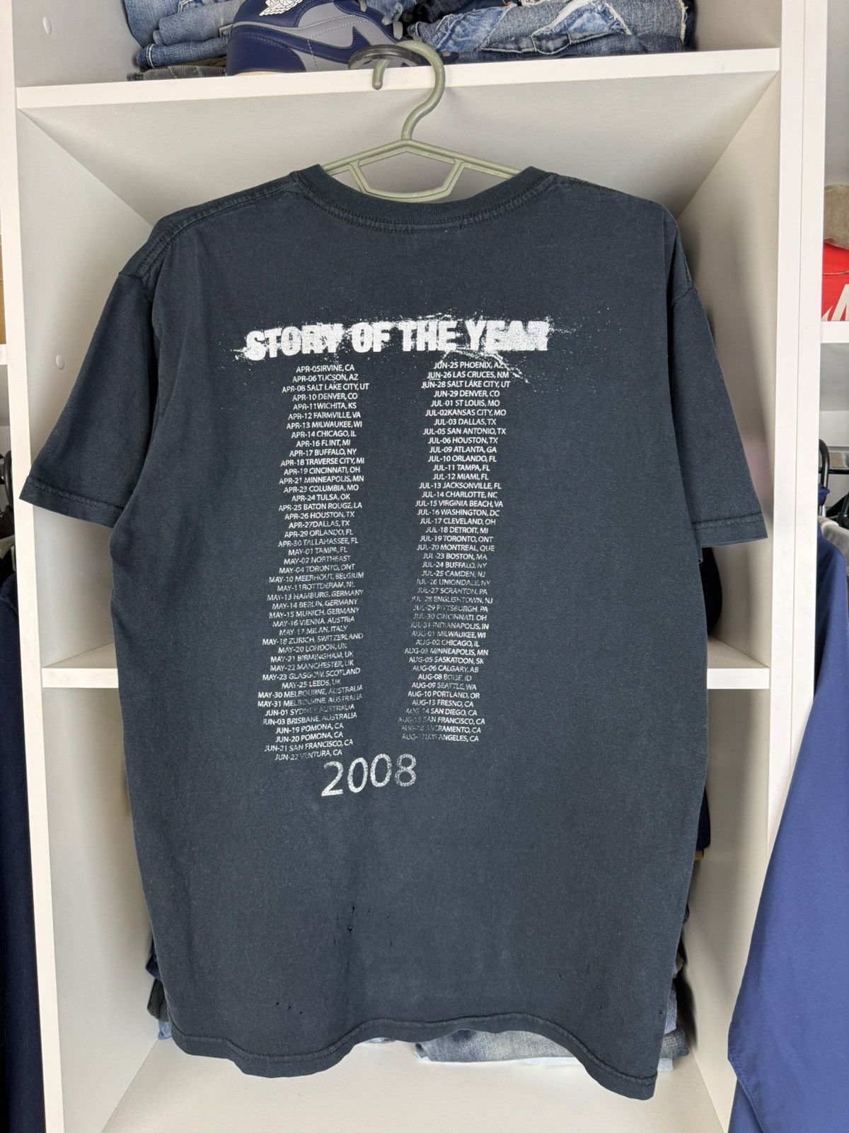 Band Tees Vintage 2008 Story Of The Year Distressed T-shirt Size US M / EU 48-50 / 2 - 15 Thumbnail