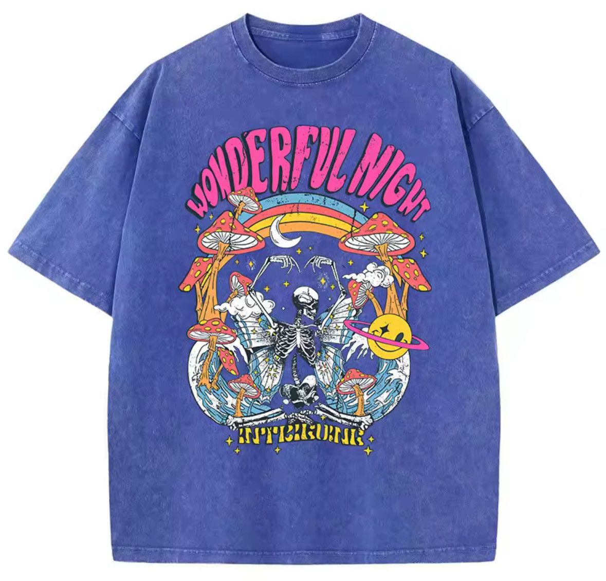 Japanese Brand Gothic 90s Street Skeleton Butterfly Graphic Washed T-Shirt Size US XL / EU 56 / 4 - 1 Thumbnail