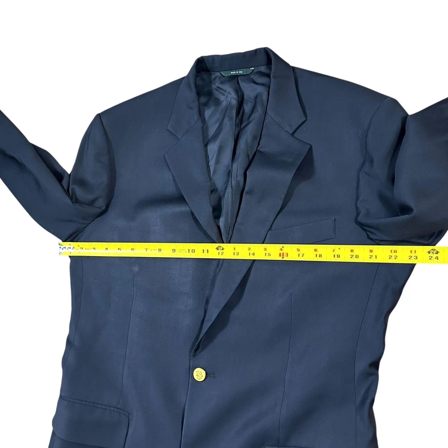 Brooks Brothers Brooks Brothers Blazer Wool 46 Solid Blue Jacket Regular Men Size 46R - 6 Thumbnail