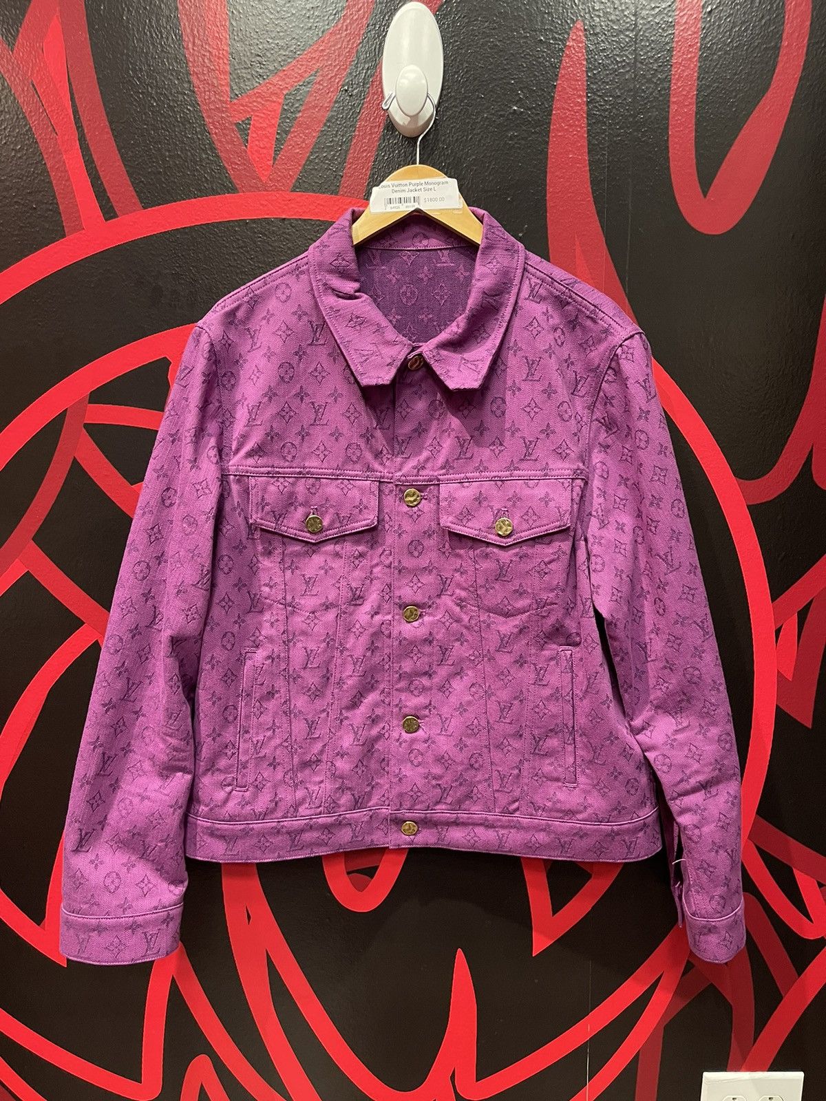 Louis Vuitton Purple Monogram Denim Jacket L
