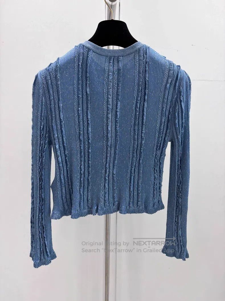 Chanel Chanel Lake blue knitted cardigan coat Size XS / US 0-2 / IT 36-38 - 2 Thumbnail