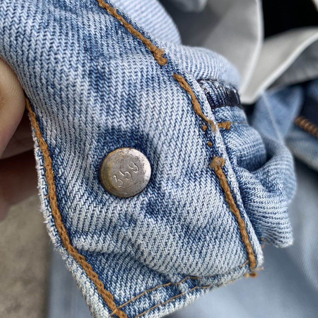 Levi's Vintage 90s Levis 503 Selvedge Lightwash Denim Jeans W30 Size US 30 / EU 46 - 13 Thumbnail