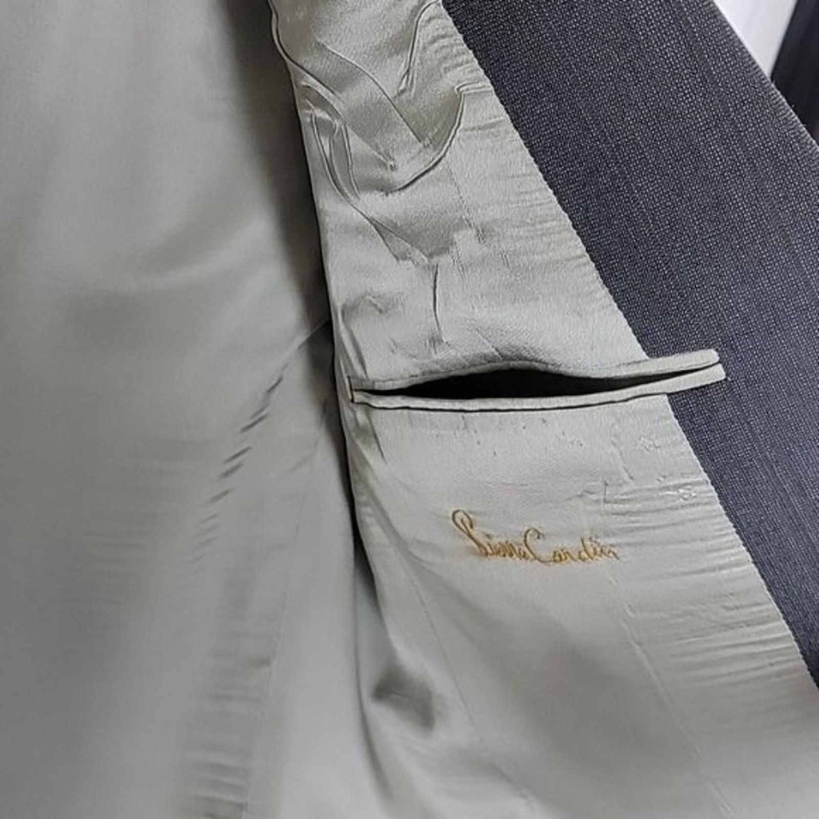 Pierre Cardin Pierre Cardin Men's Vintage Striped Suit Blazer Grey 38R Size 38R - 8 Thumbnail