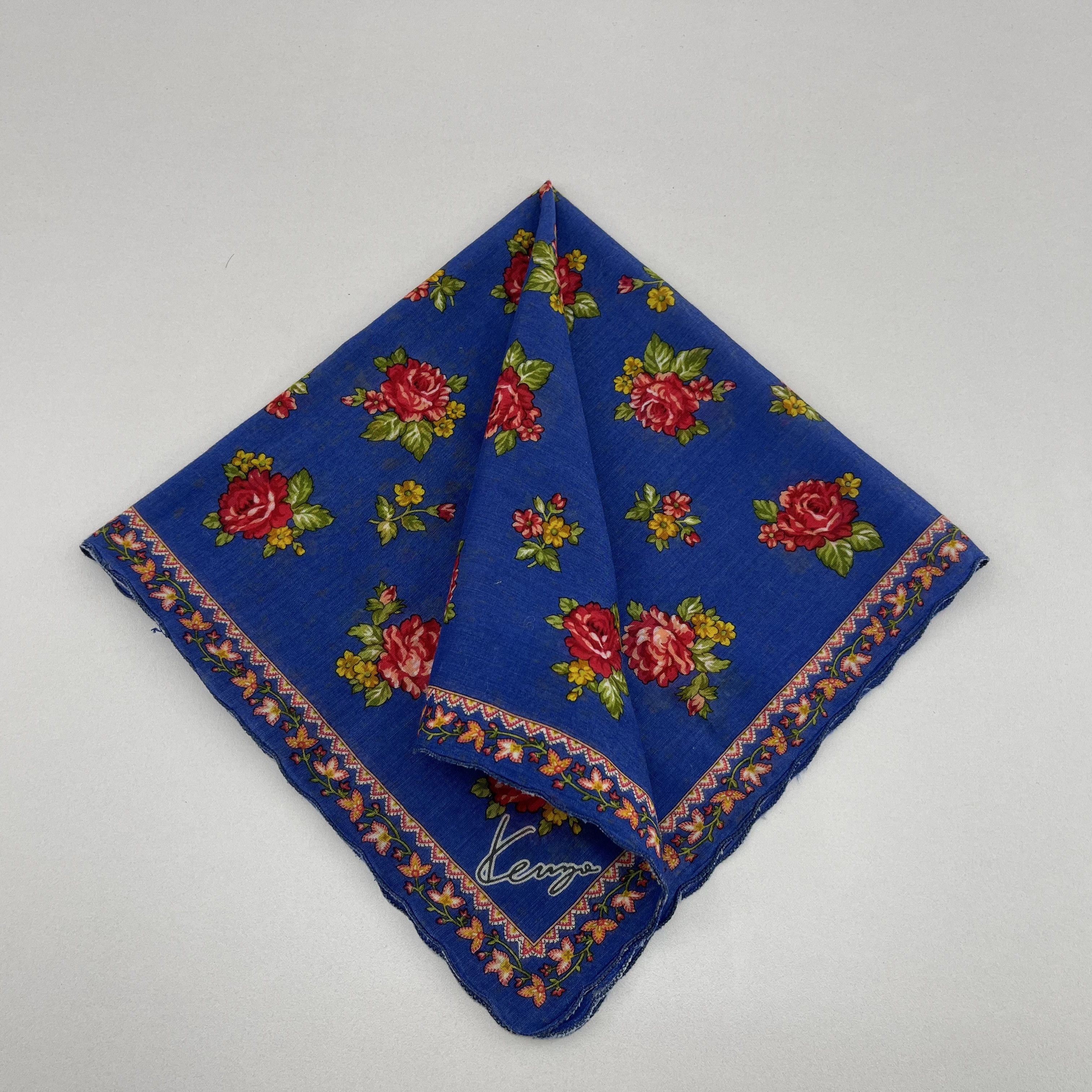 Kenzo × Vintage Kenzo Handkerchief/Neckerchief/Bandana-KD3216 Size ONE SIZE - 1 Thumbnail