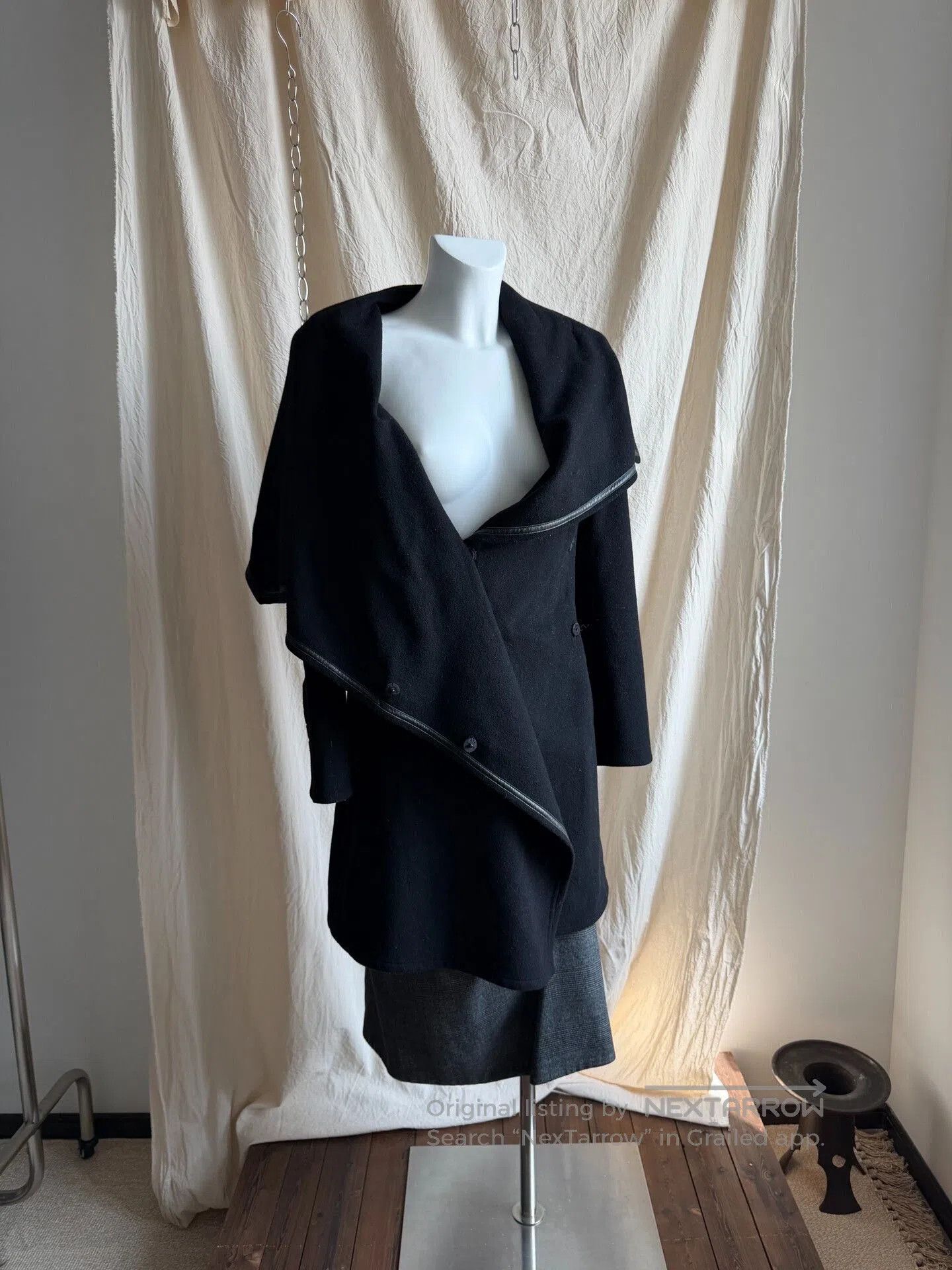 Paoloni PAOLAFRANI Shawl Collar Wool Coat. Size M / US 6-8 / IT 42-44 - 2 Thumbnail