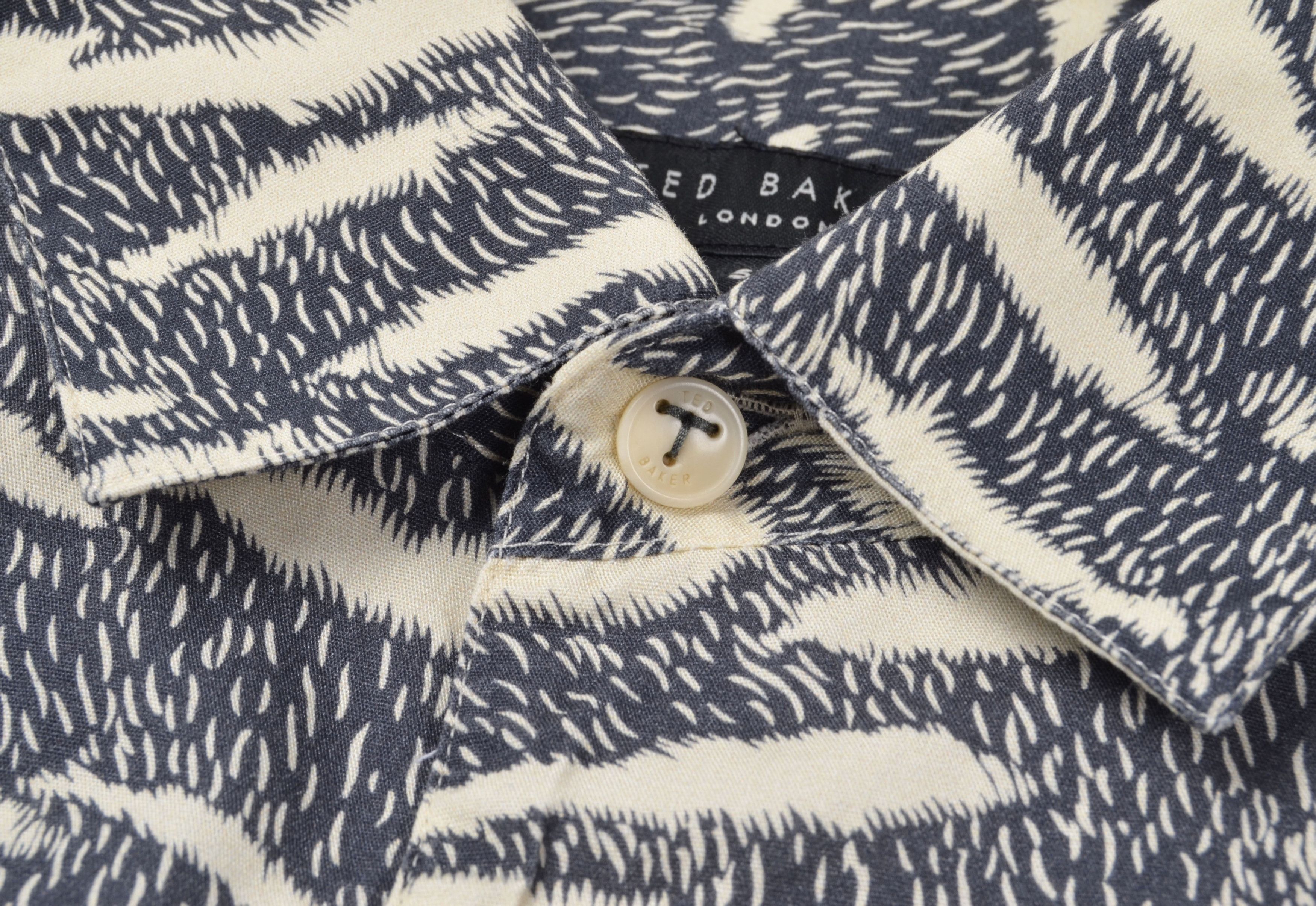 Designer × Ted Baker Ted Baker London Long Sleeve Button Up Printed Shirt Size US XL / EU 56 / 4 - 4 Thumbnail