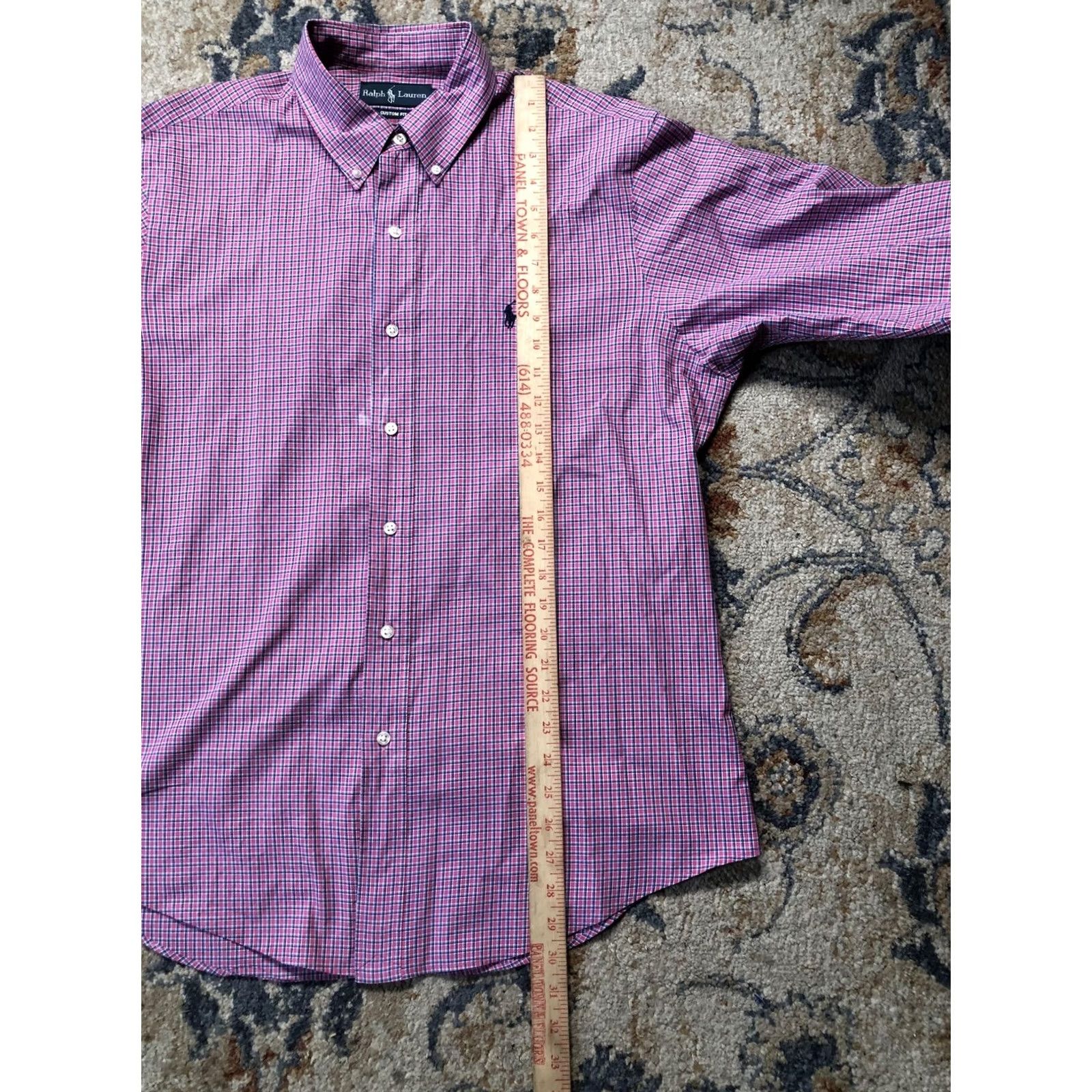 Ralph Lauren Ralph Lauren Shirt Mens Large Pink Check Custom Fit Long Sleeve Button Down Size US L / EU 52-54 / 3 - 6 Thumbnail