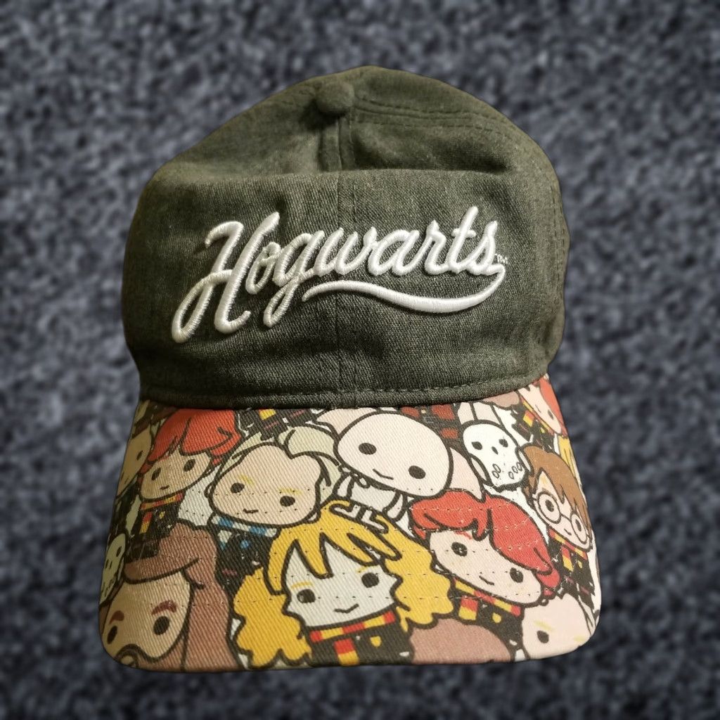 Vintage Licensed Harry Potter Hogwarts Adjustable Dad Cap Hat Adult Mens One Size Gray Cap Size ONE SIZE - 1 Thumbnail