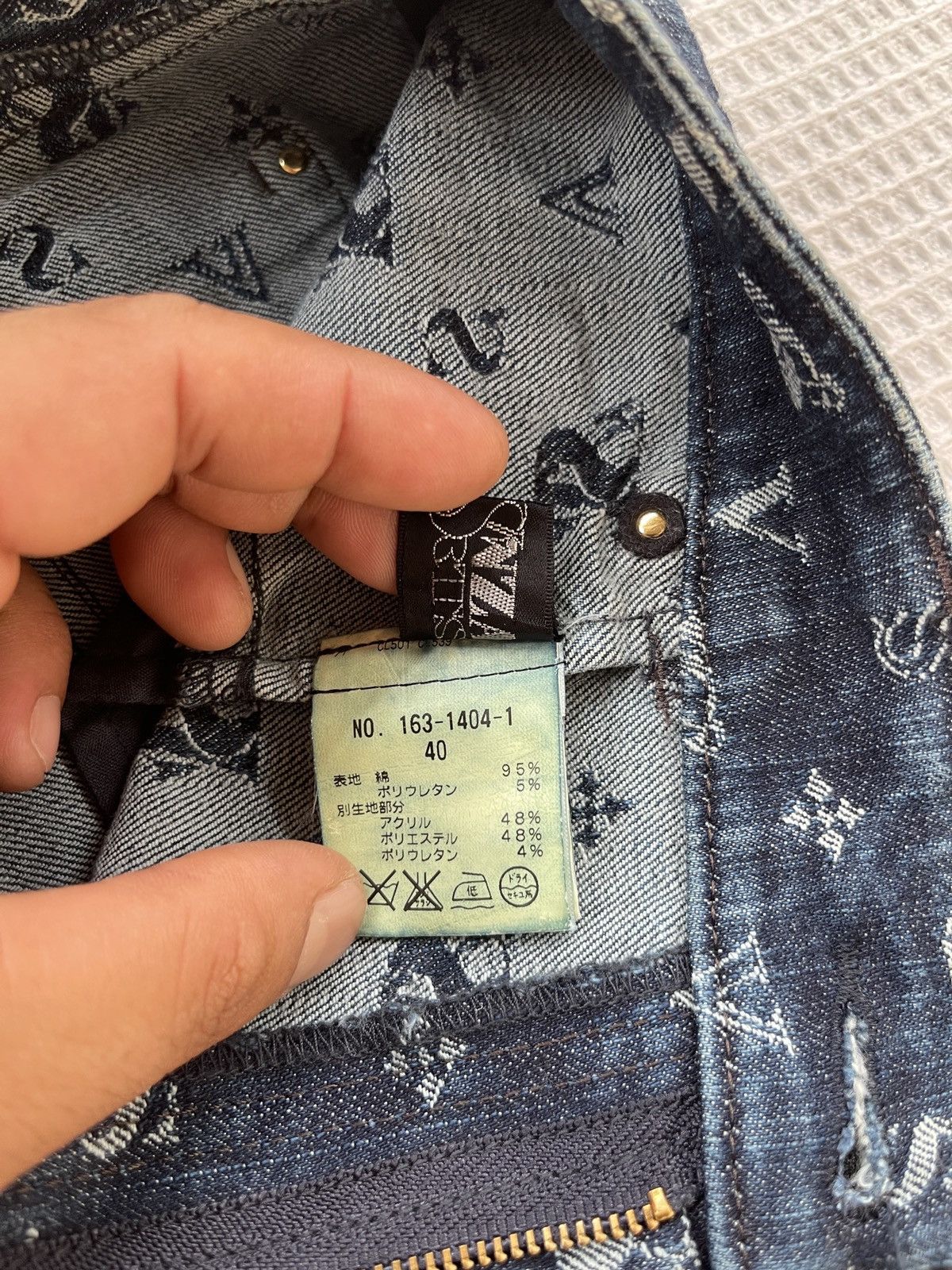 If Six Was Nine Last Drop🔥Very Rare🔥Designer Japan VALENZA Monogram Jeans Size 28" / US 6 / IT 42 - 11 Thumbnail
