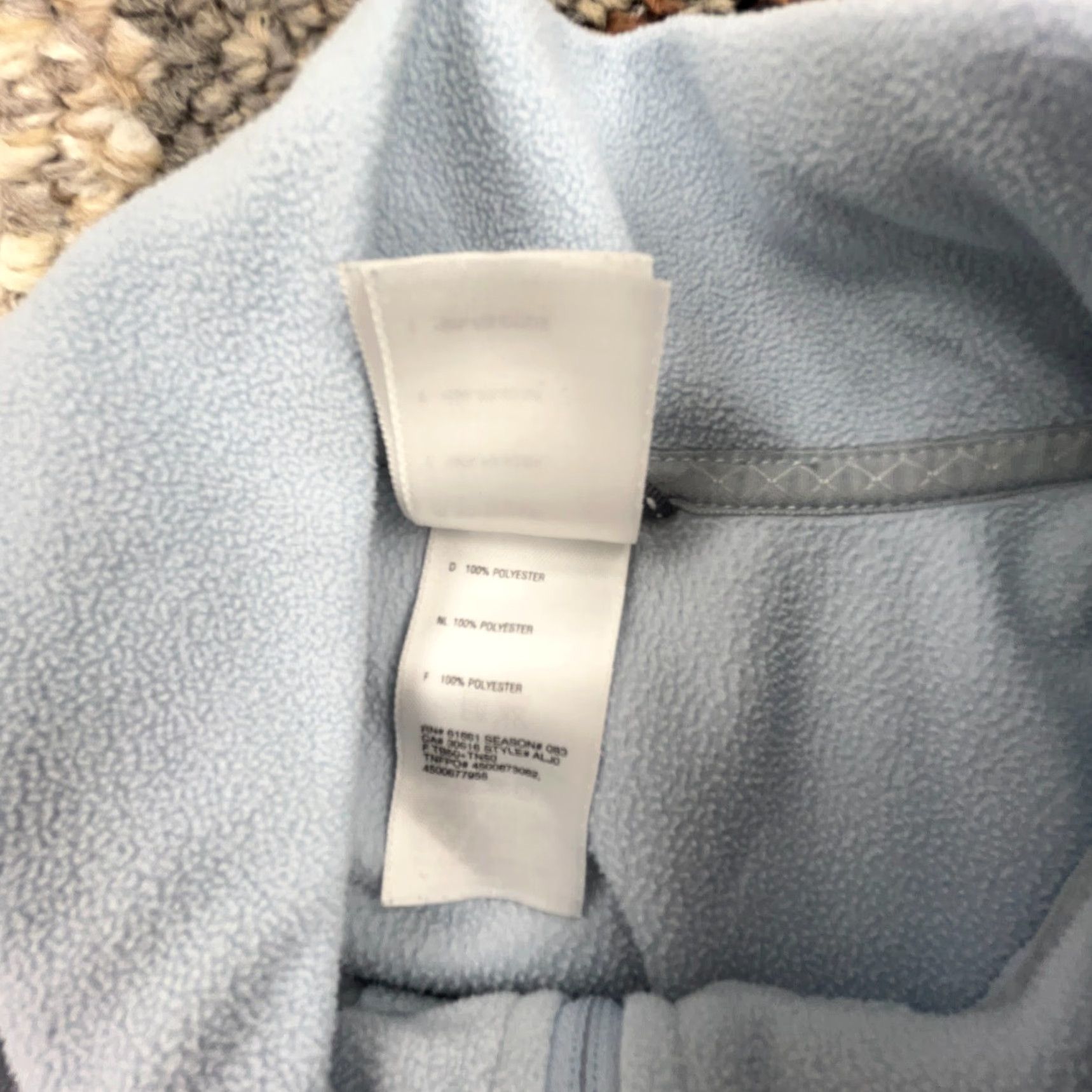 The North Face The North Face Pullover Sweater Women Large Light Blue 1/4 Zip TKA 100 Cap Sleeve Long Sleeve Mock Neck Fleece Polyester Blue Size L / US 10 / IT 46 - 4 Thumbnail