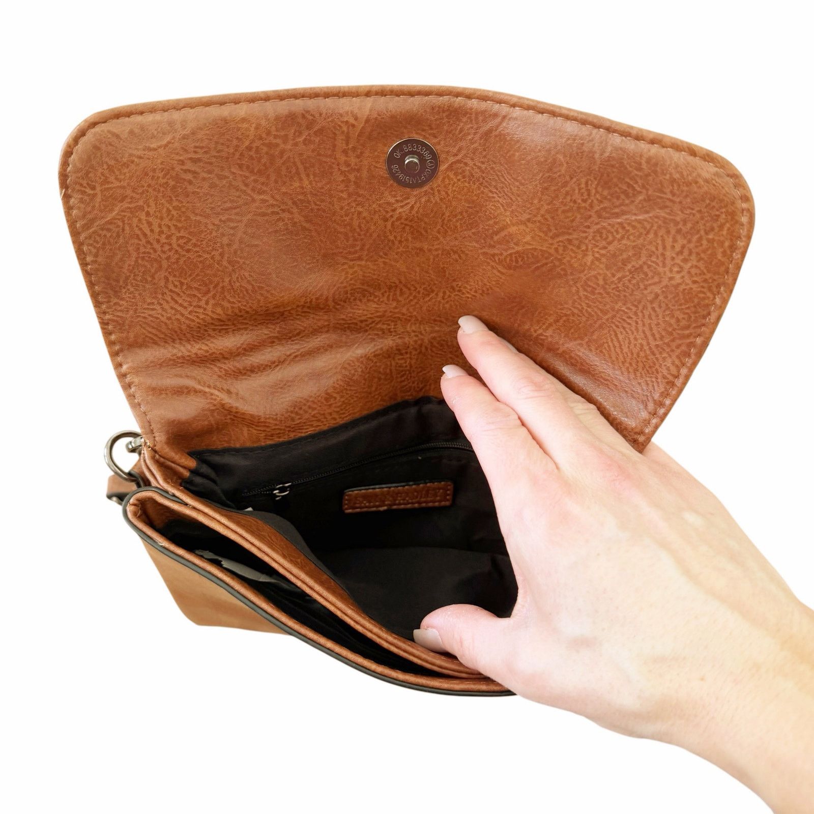 Other Sam & Hadley Brown Faux Leather Crossbody Bag Size ONE SIZE - 6 Thumbnail