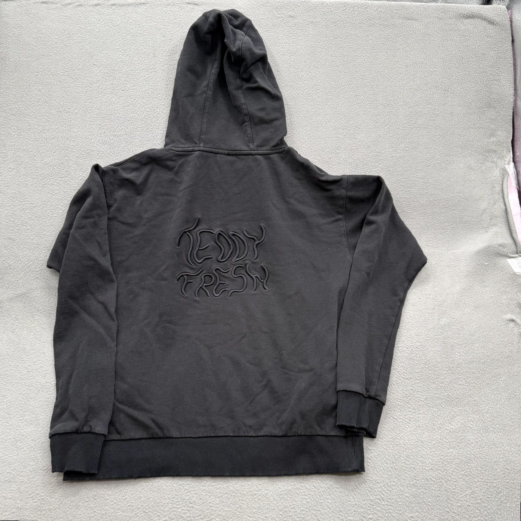 Teddy Fresh Teddy Fresh Hoodie Mens Medium Black Pullover Embroidered Back Logo Sweatshirt Graphic Print Crew Neck Pockets Size US M / EU 48-50 / 2 - 2 Thumbnail