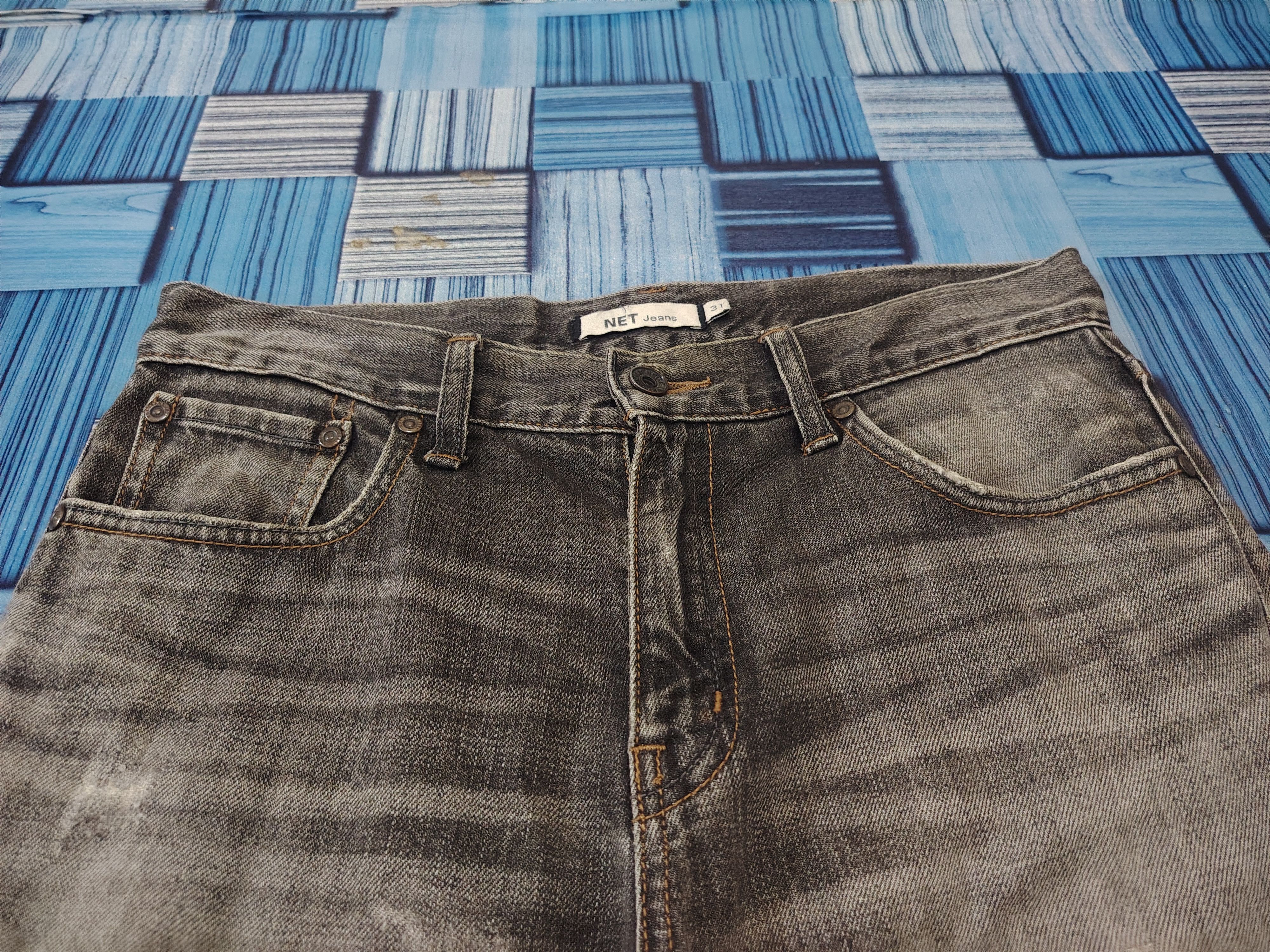 Ne-Net Japanese Net Jeans Distressed Jeans Ripped Jeans Mudwash Size US 31 - 9 Thumbnail