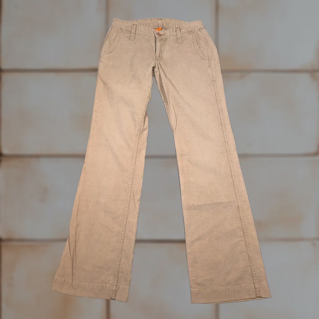 Vintage Earnest Sewn Pants Womens 29 Tan Corduroy Bootcut Low Rise Zip Fly Casual Flare Size 29" - 1 Thumbnail