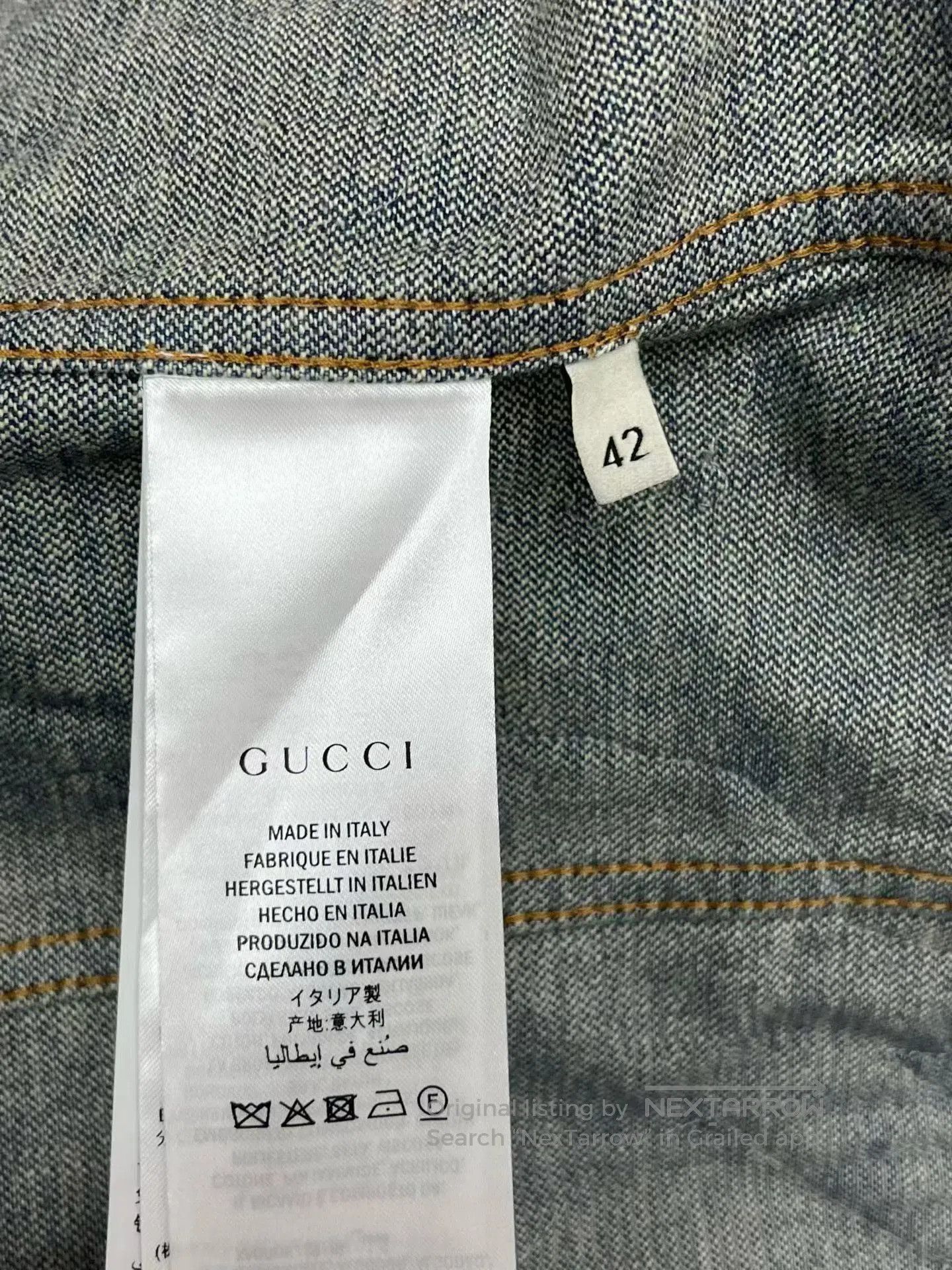Gucci Gucci Light Blue Floral Denim Jacket. Size M / US 6-8 / IT 42-44 - 6 Thumbnail