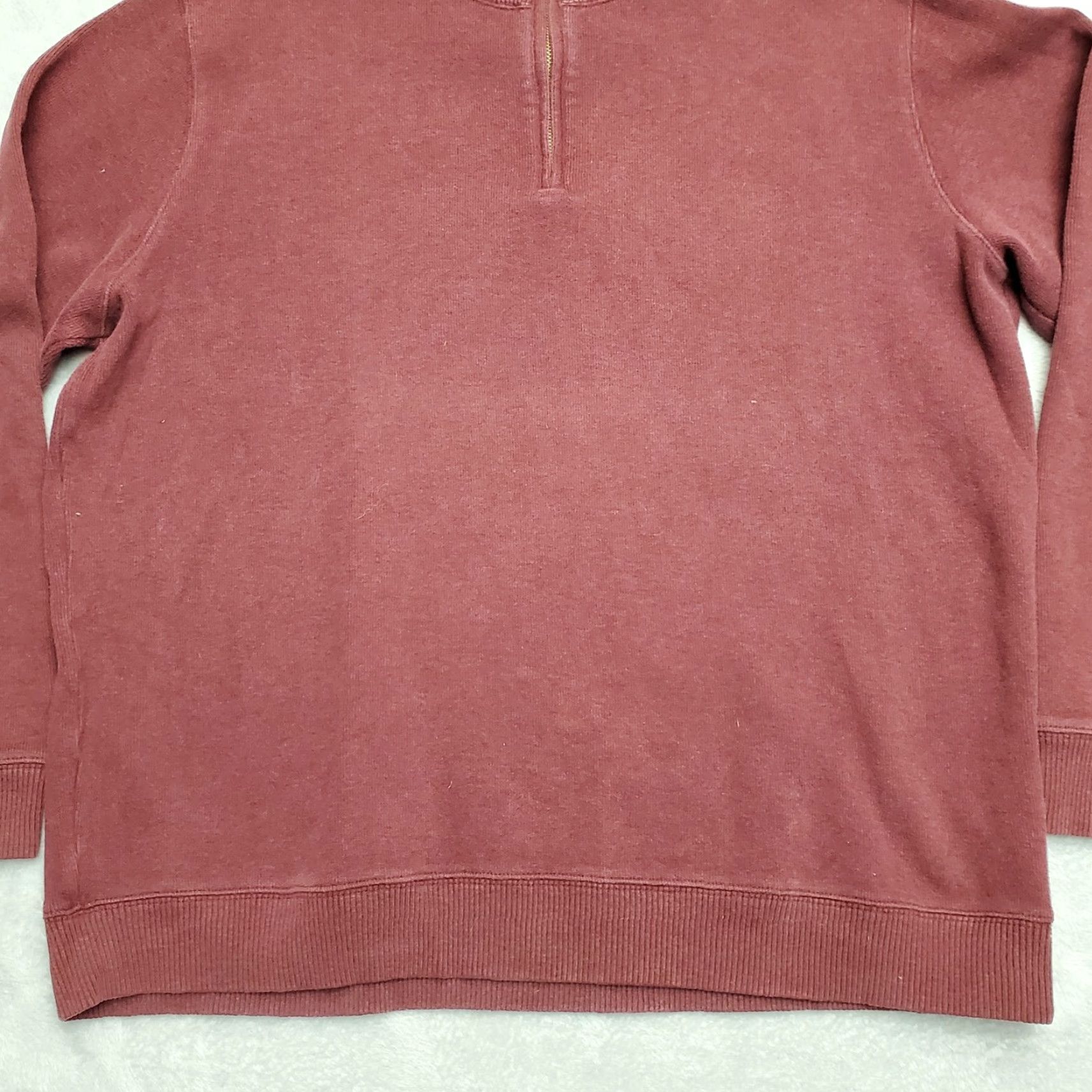 Lands' End Lands' End Sweater Men Red 1/4 Zip Long Sleeve Elbow Patches L Large Pullover Knit Casual Shirt Mens Size US L / EU 52-54 / 3 - 3 Thumbnail