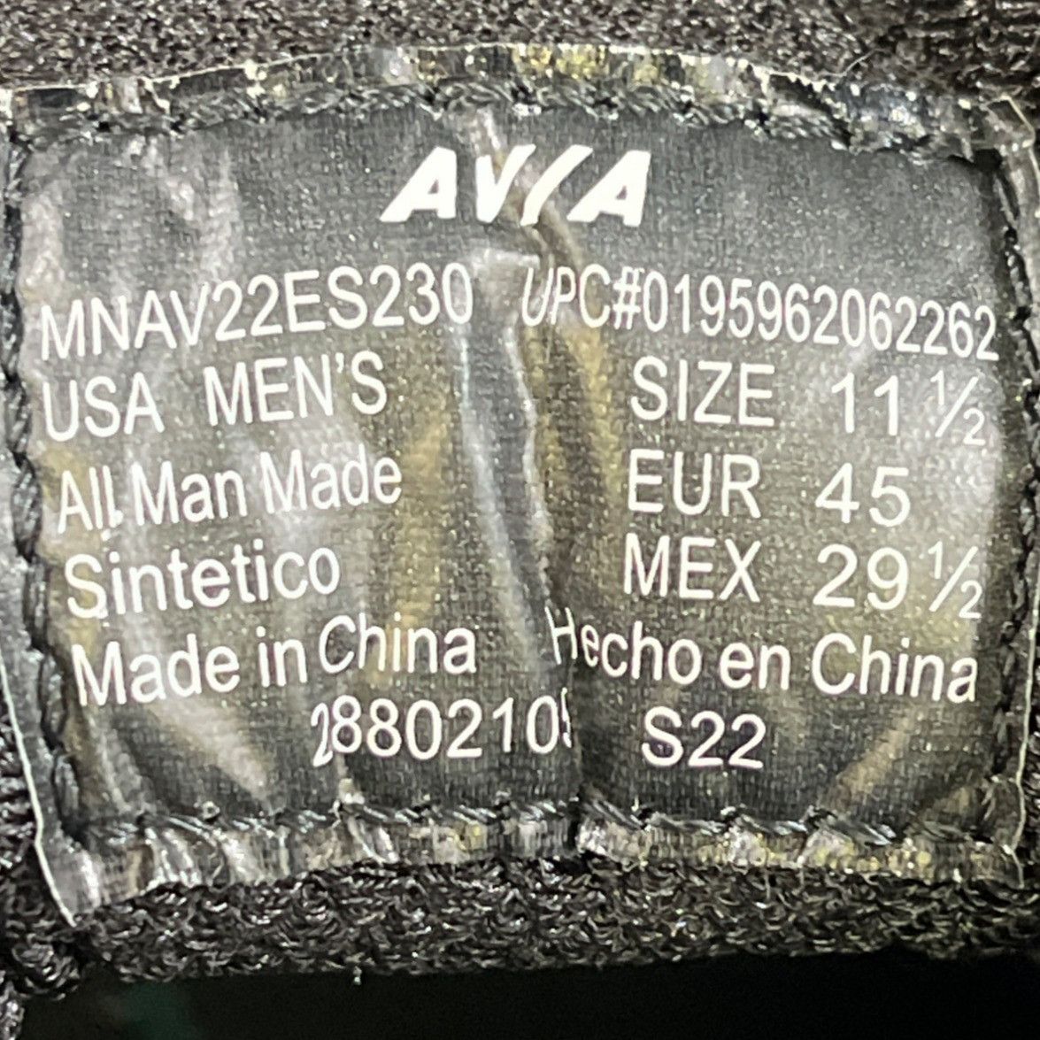 Avia Avia O2 Air Men's Black Shoes/Sneakers Size 11.5 SKU 5363 Size US 11.5 / EU 44-45 - 6 Thumbnail