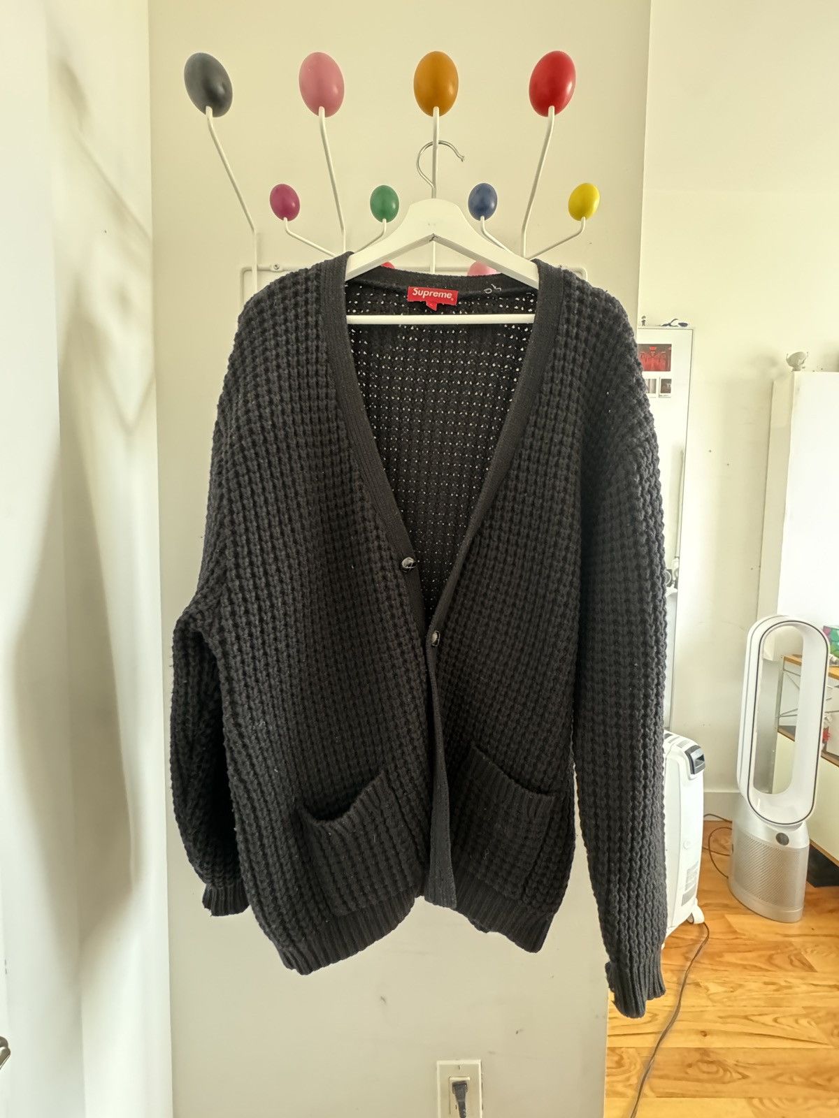 Supreme Supreme Waffle Knit Cardigan Size US L / EU 52-54 / 3 - 1 Thumbnail