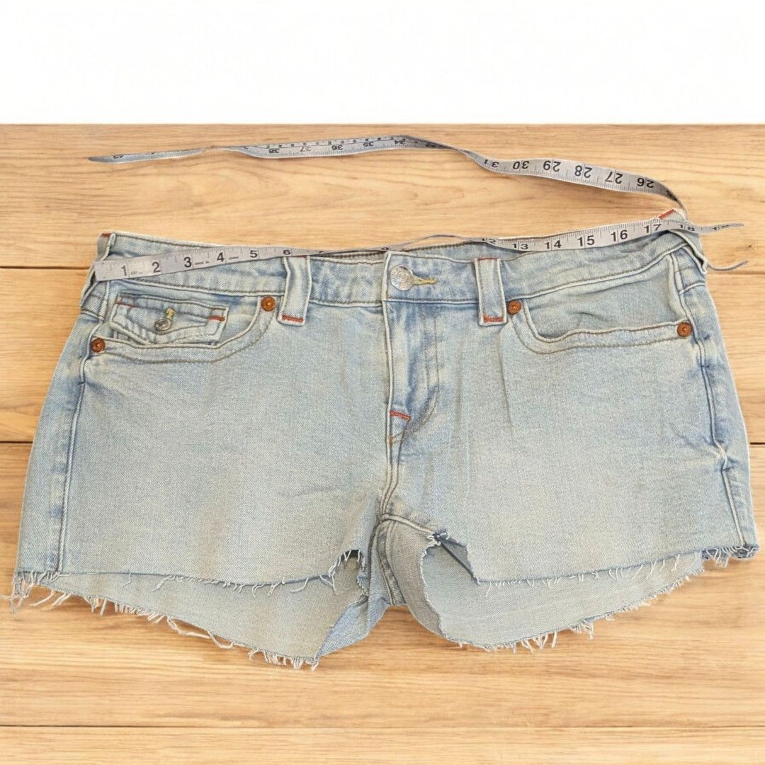 True Religion New TRUE RELIGION Joey Low Rise Cut Offs Denim Shorts 32 Size 32" / US 10 / IT 46 - 5 Thumbnail