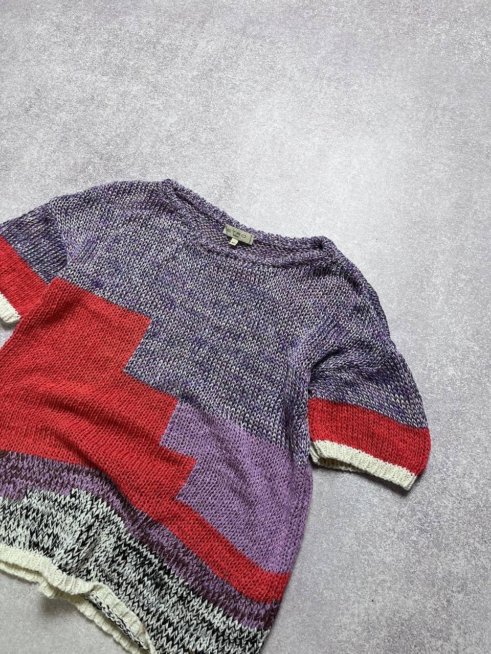 Etro × Vintage Vintage Etro Big Knit T-shirt Sweater 40 Size S / US 4 / IT 40 - 2 Thumbnail