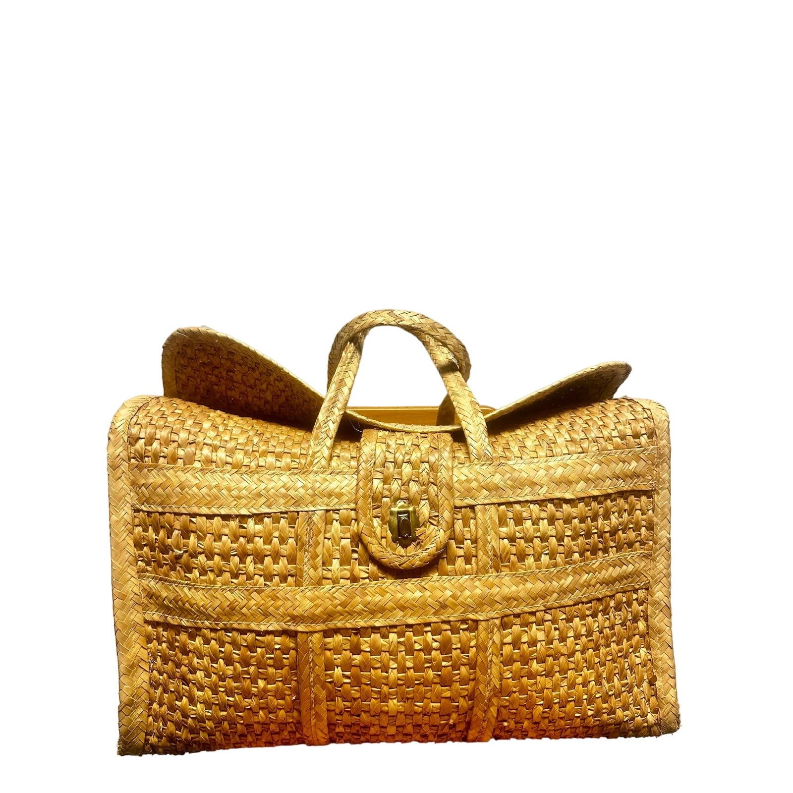 Handmade Handwoven natural straw tote bag Size ONE SIZE - 1 Thumbnail