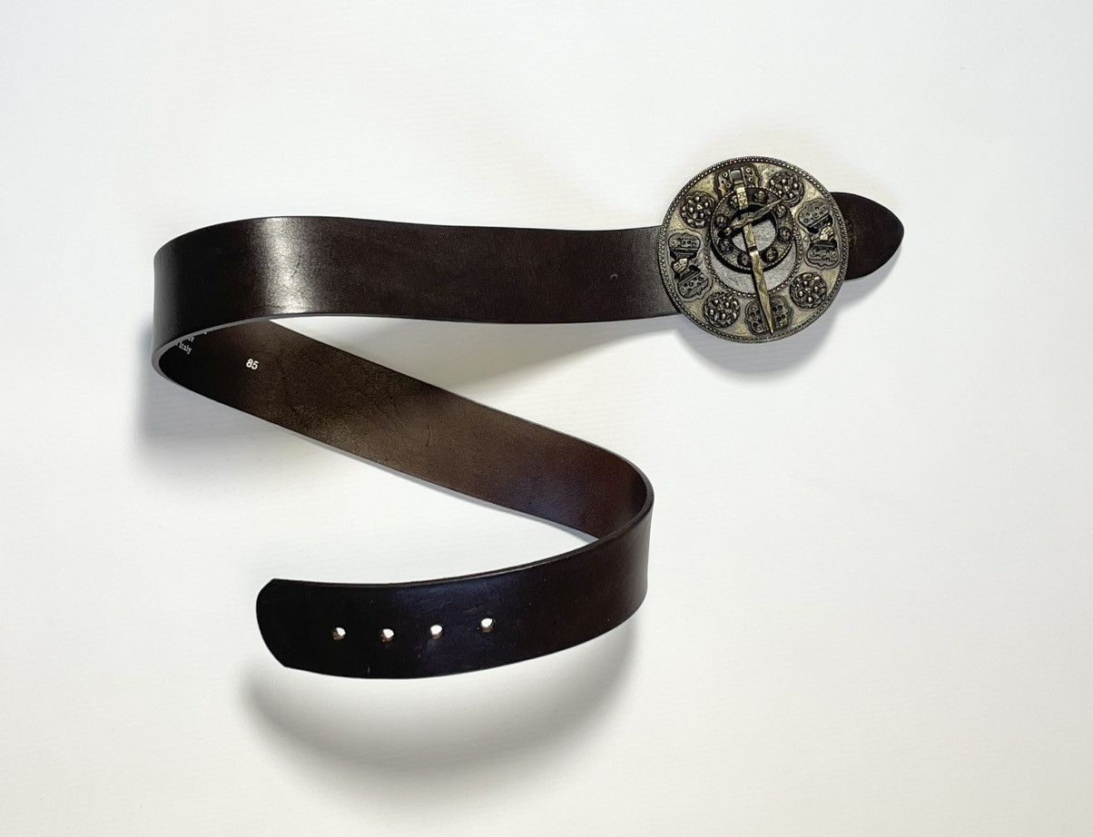 Dries Van Noten Early 2000s ‘Dagger Western’ Buckle Belt Size 32 - 15 Thumbnail