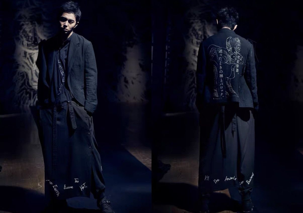 Yohji Yamamoto Yohji Yamamoto 21ss Bull Print Double Layer Blazer K4 Size US L / EU 52-54 / 3 - 9 Thumbnail