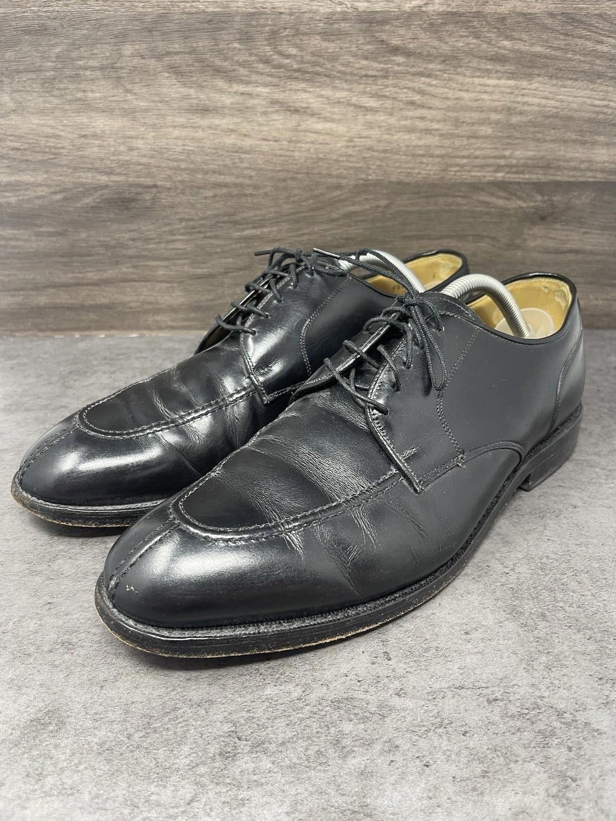 Johnston & Murphy Johnston Murphy Shoes Mens Size 10 Black Leather Oxford Lace Size US 10 / EU 43 - 2 Thumbnail