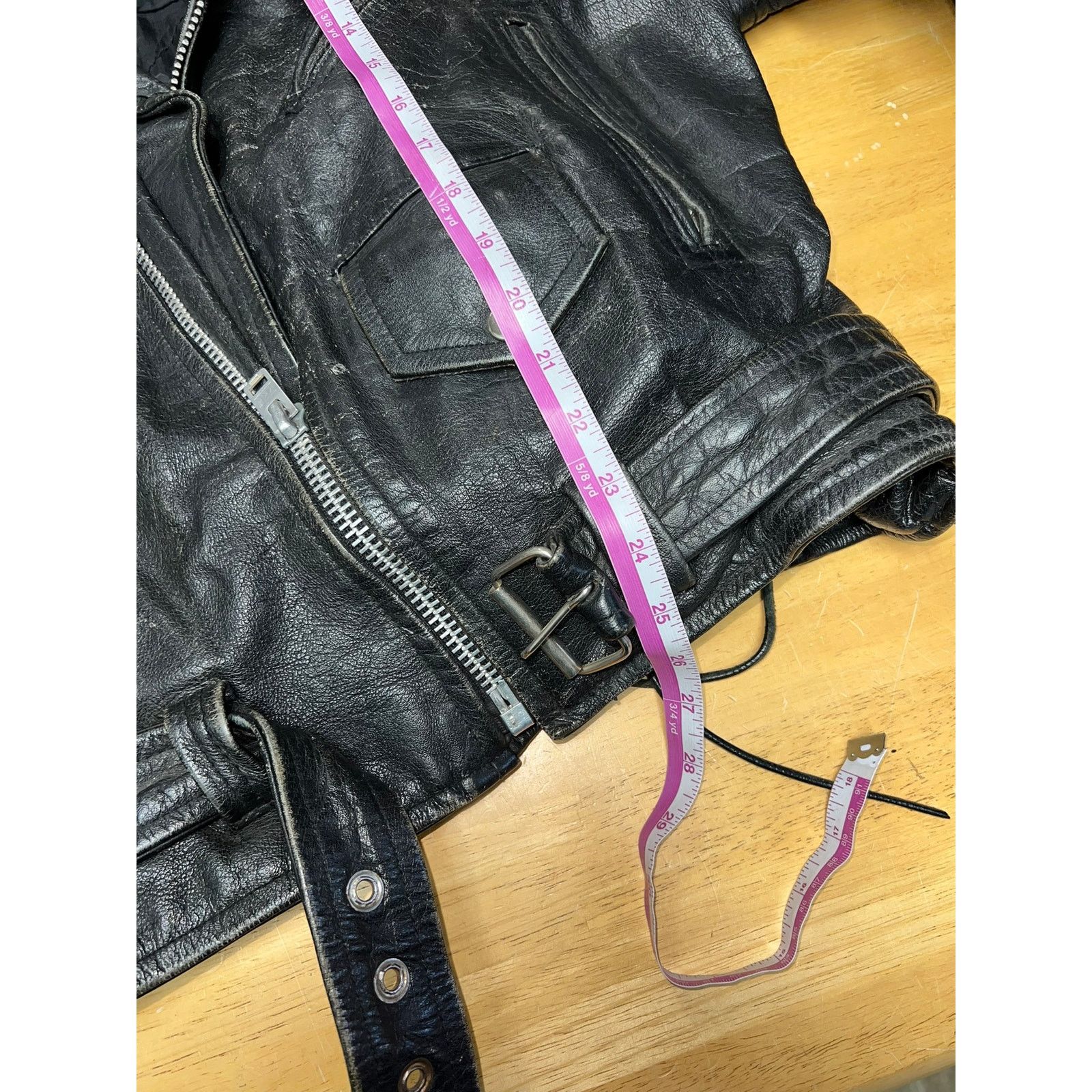 Vintage Vintage Storm Leathers Jacket Full Zip Leather Gear Large Size US L / EU 52-54 / 3 - 18 Thumbnail