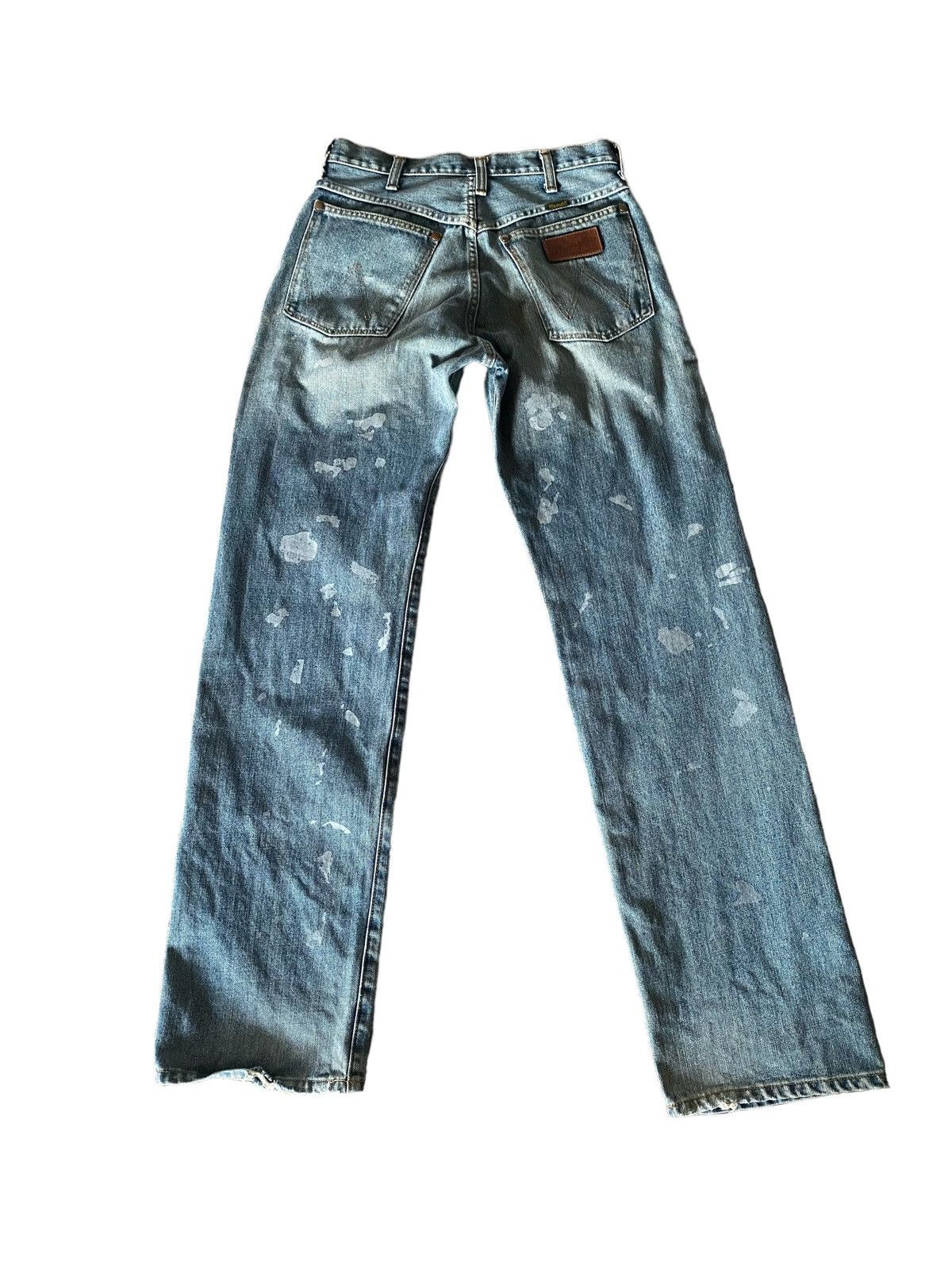 Vintage Vintage Wrangler Distressed Paint Style Denim Size US 29 - 2 Thumbnail
