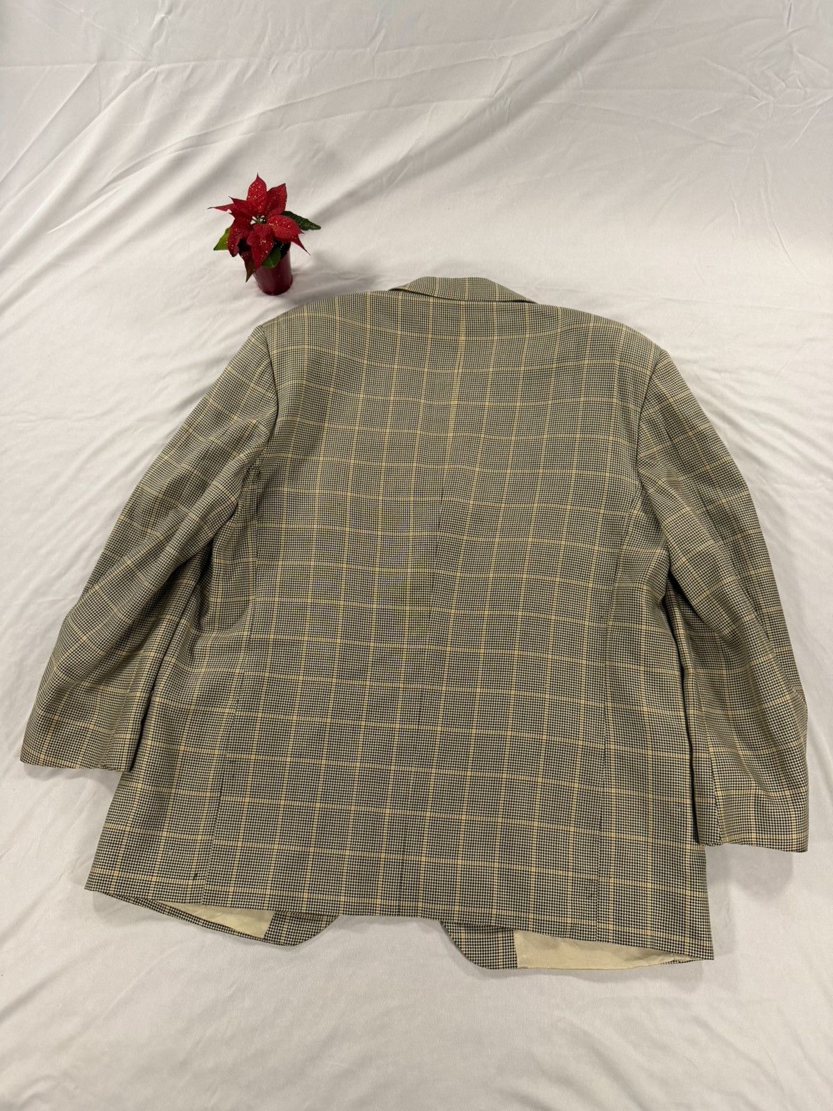 Other E Thomas Rigatti Silk Wool Houndstooth Blazer Sport Coat 46R Size 46R - 2 Thumbnail
