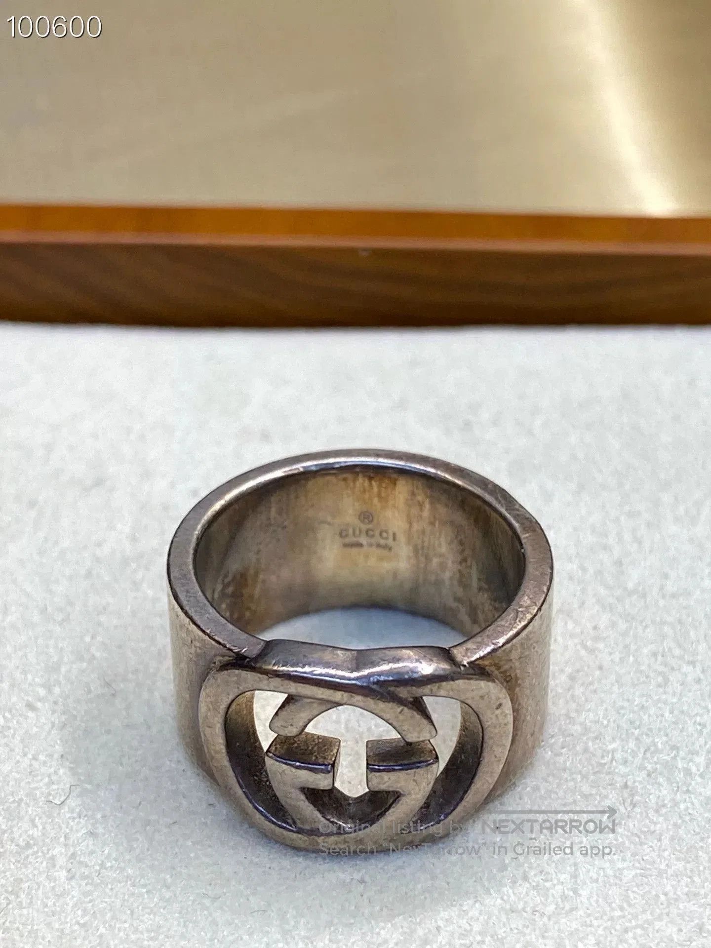 Gucci Gucci Wide Band 925 Silver Ring. Size ONE SIZE - 4 Thumbnail