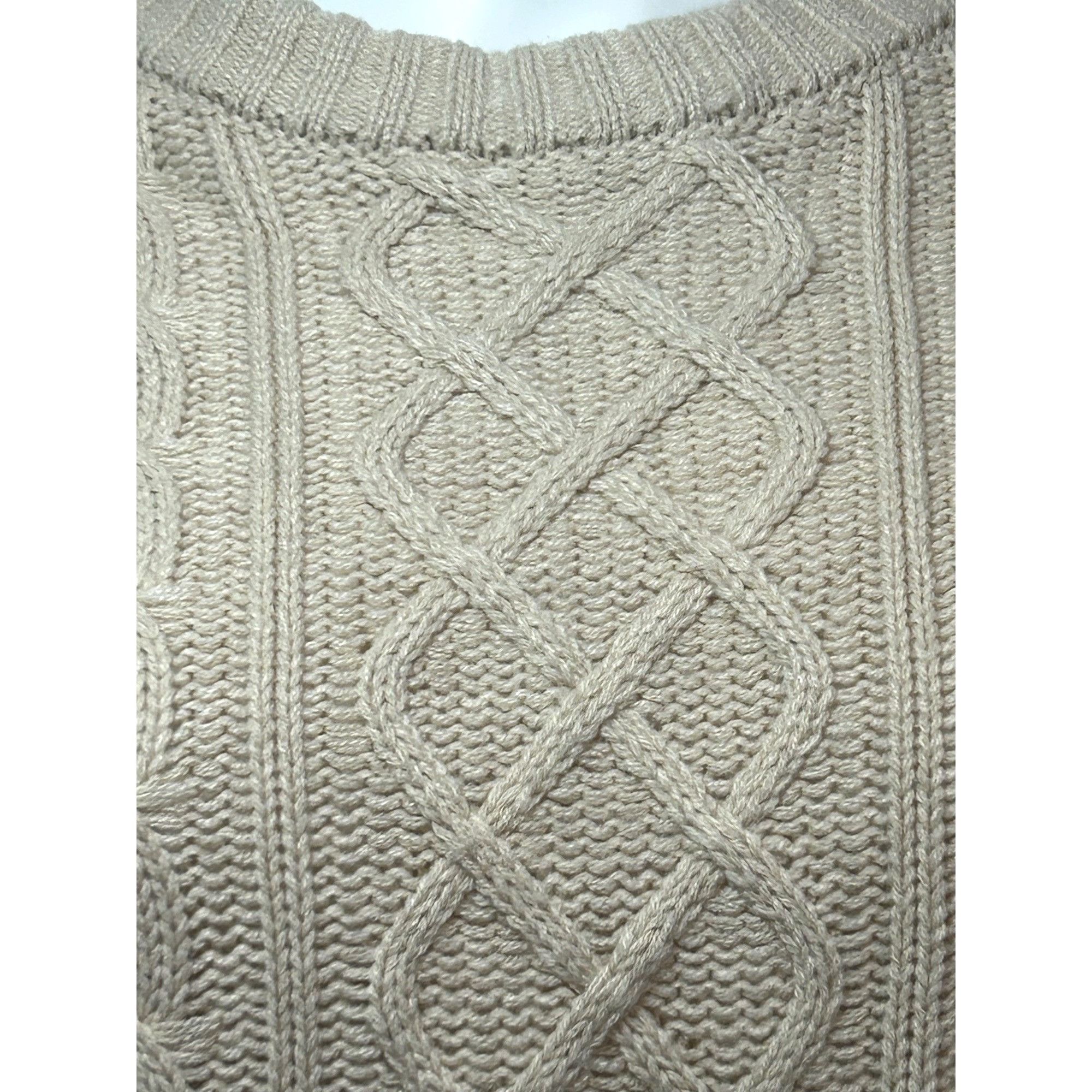 H&M H&M Divided Women’s Tan Sweater M Chunky Cable Knit Cropped Size M / US 6-8 / IT 42-44 - 9 Thumbnail