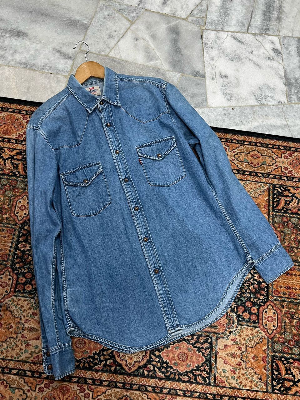 Levi's × Vintage Vintage Levis Denim Shirt Size US L / EU 52-54 / 3 - 2 Thumbnail