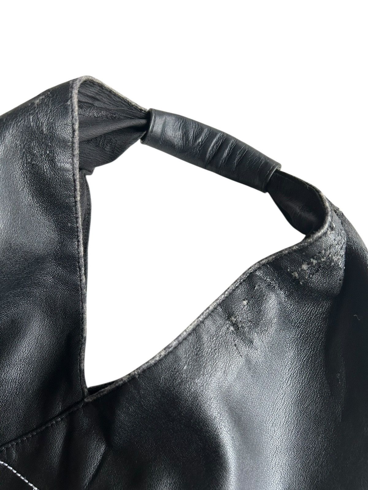 Maison Margiela MM6 - Maison Margiela Leather Distressed Tote Bag Size ONE SIZE - 22 Thumbnail