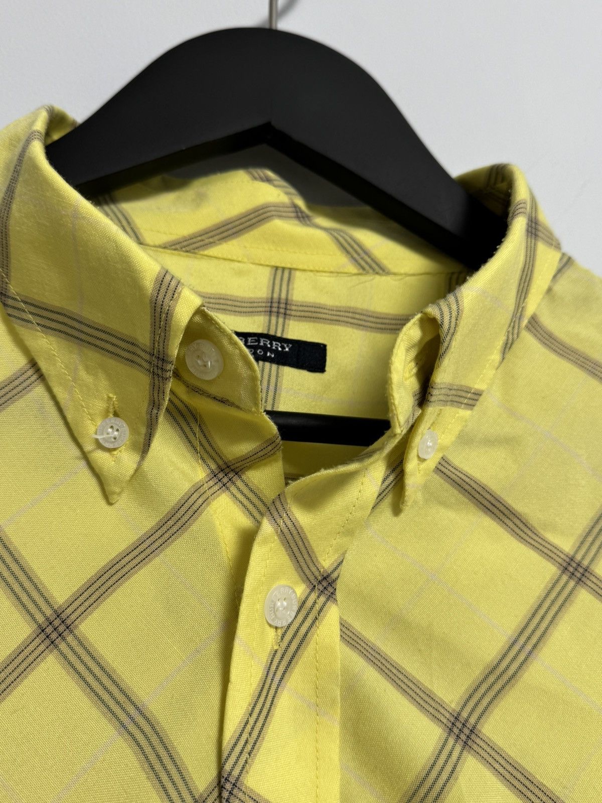 Burberry Burberry Button Up T-Shirt yellov Luxury Size US XL / EU 56 / 4 - 5 Thumbnail