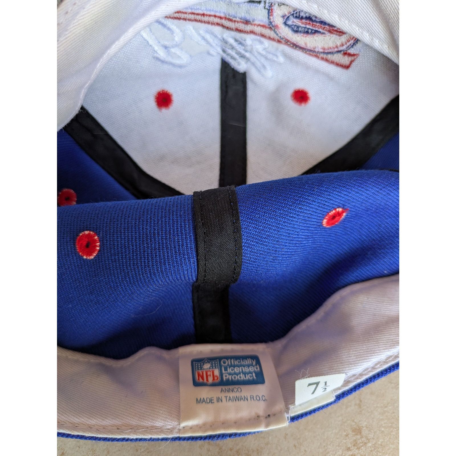 NFL × Starter Buffalo Bills 90s ANNCO fitted HELMET 7 1/2 cap NFL vintage Size ONE SIZE - 4 Thumbnail